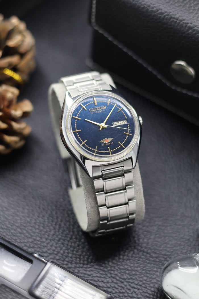 (Super Rare) Citizen Eagle 7 Navy Blue Lacquered Dial - Automatic Vintage Watch (Pre Owned) - SE600