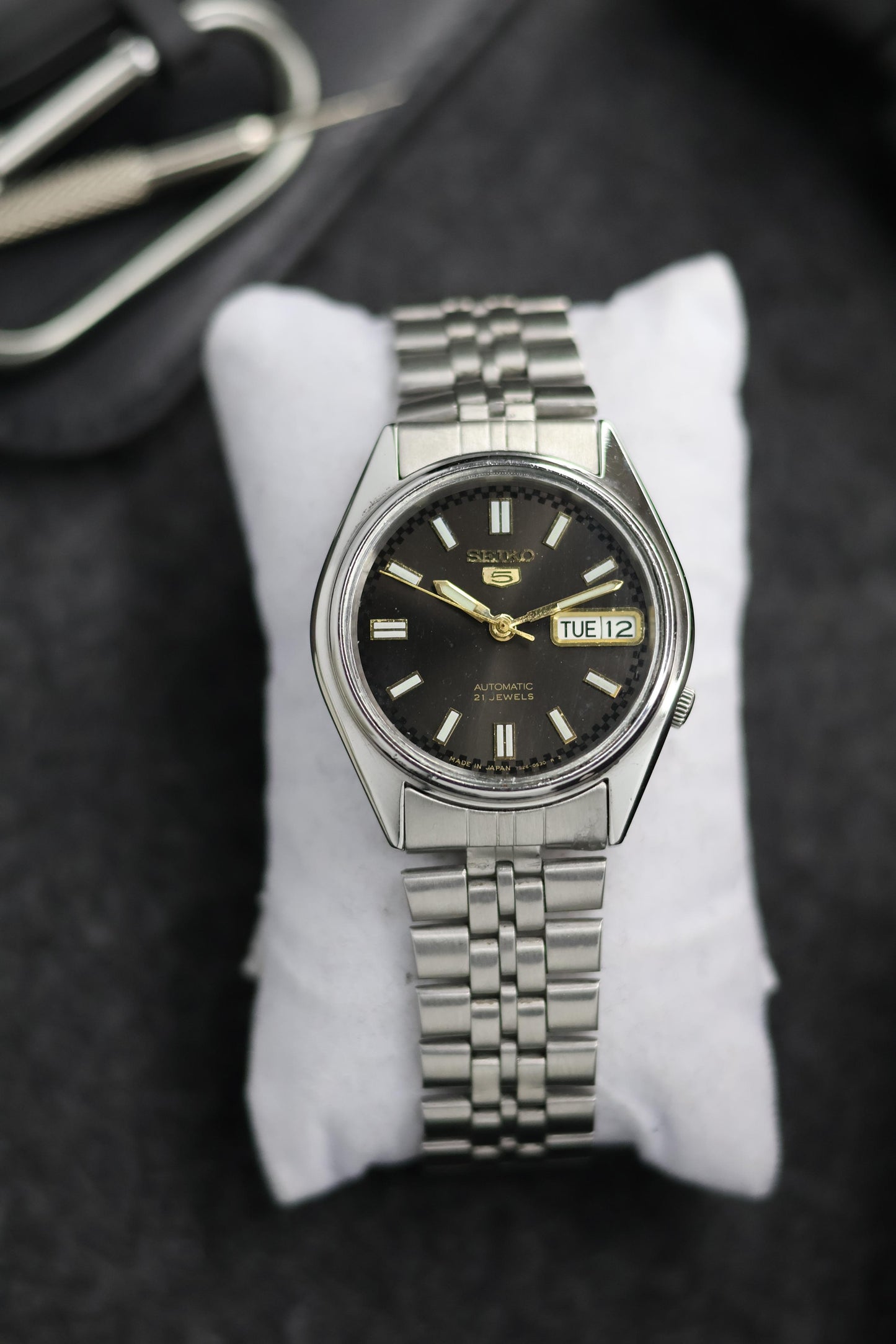 1999 Seiko 5 Black Racing Dial - Automatic Vintage Watch (Pre Owned)