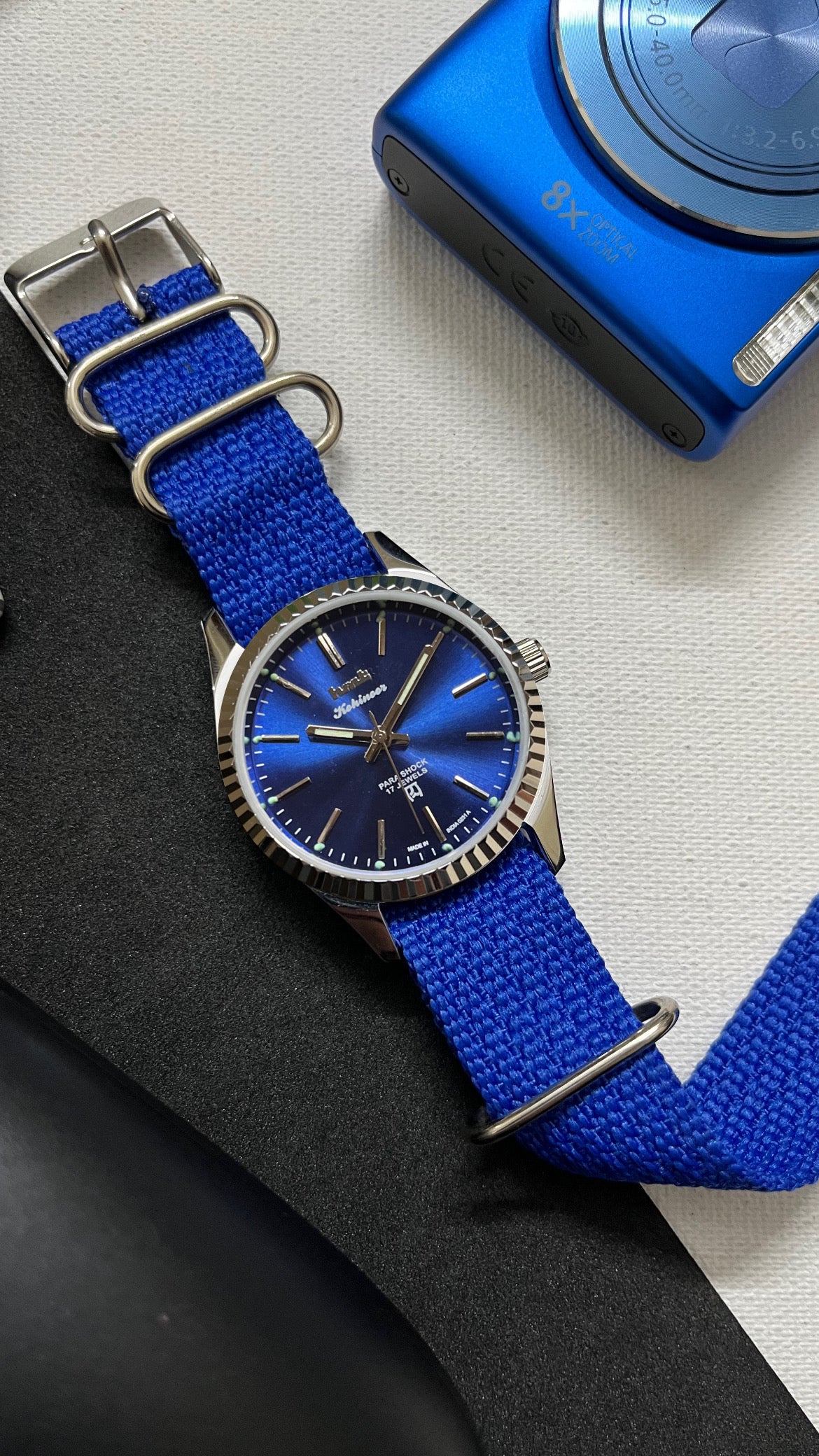 Fluted HMT Kohinoor - BLUE SUNBURST