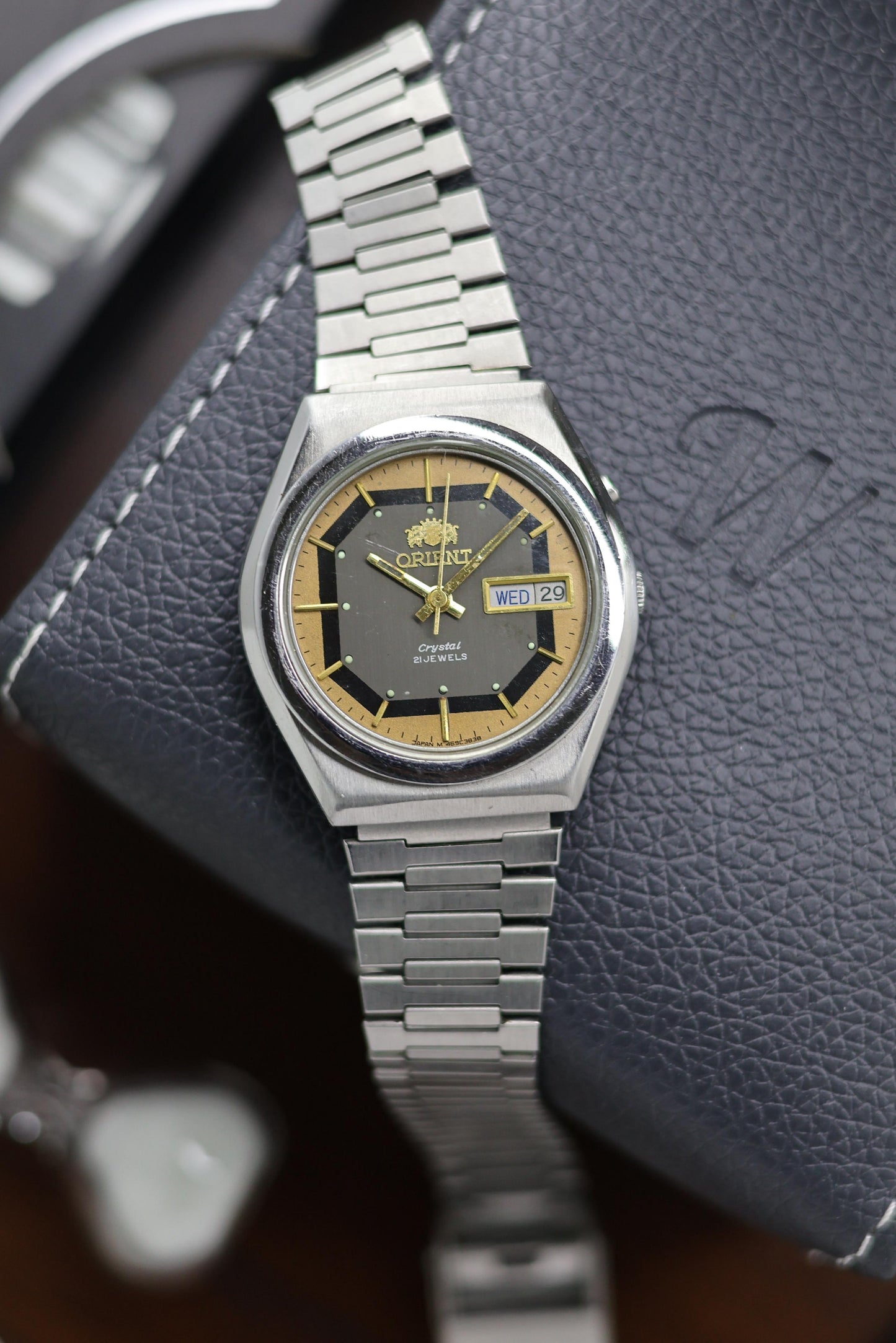 (Super Rare) Orient Tri-Star Crystal Octagon Motif Dial - Automatic Vintage Watch (Pre Owned) - SE455
