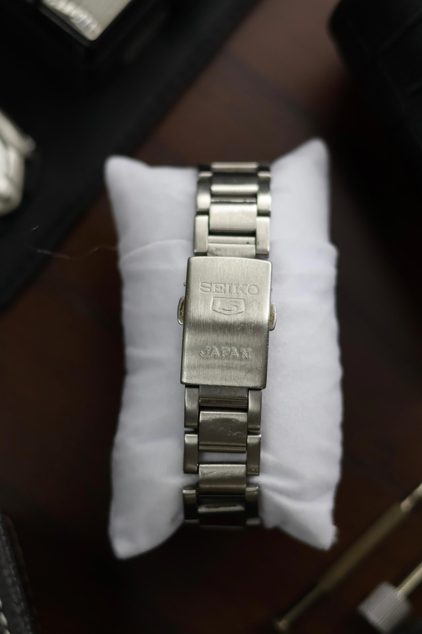 Seiko 5 Black Sunray Dial with Glass Back (Pre Owned)