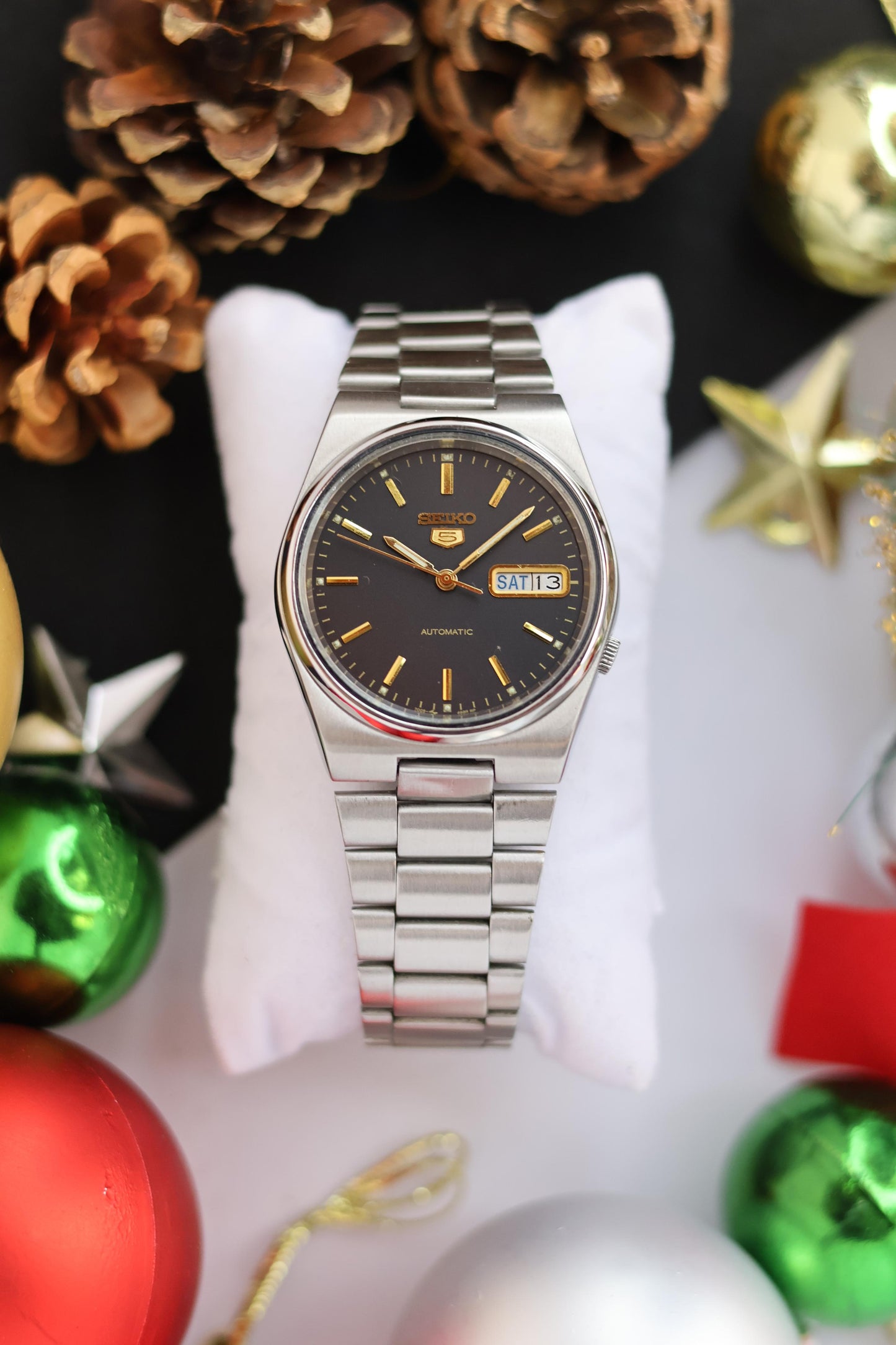 1982 Seiko 5 Black Dial - Automatic Watch (Pre Owned)