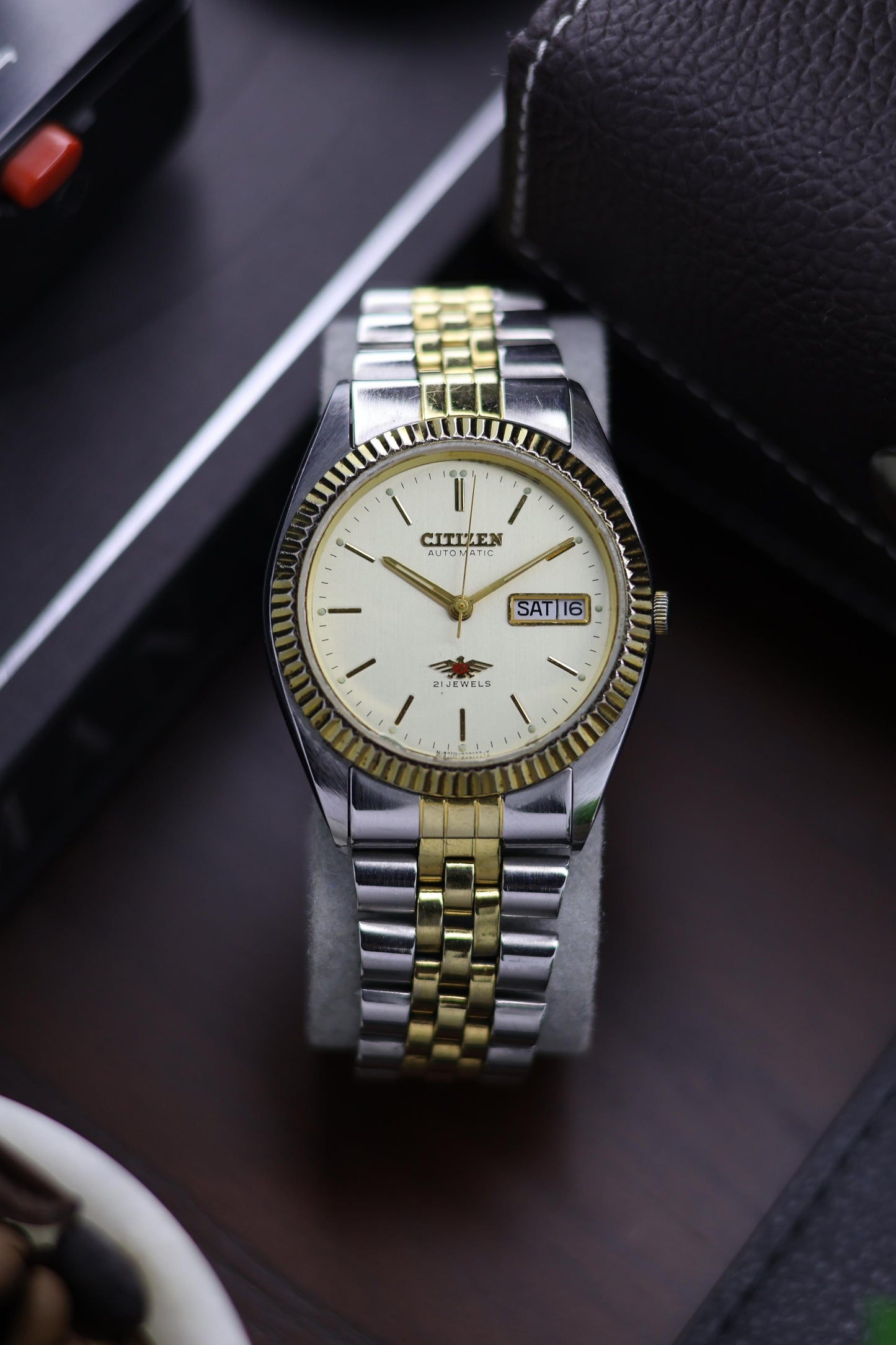 (Super Rare) Citizen Eagle 7 Two Tone Champagne Dial with Fluted Bezel - Automatic Vintage Watch (Pre Owned) - A219