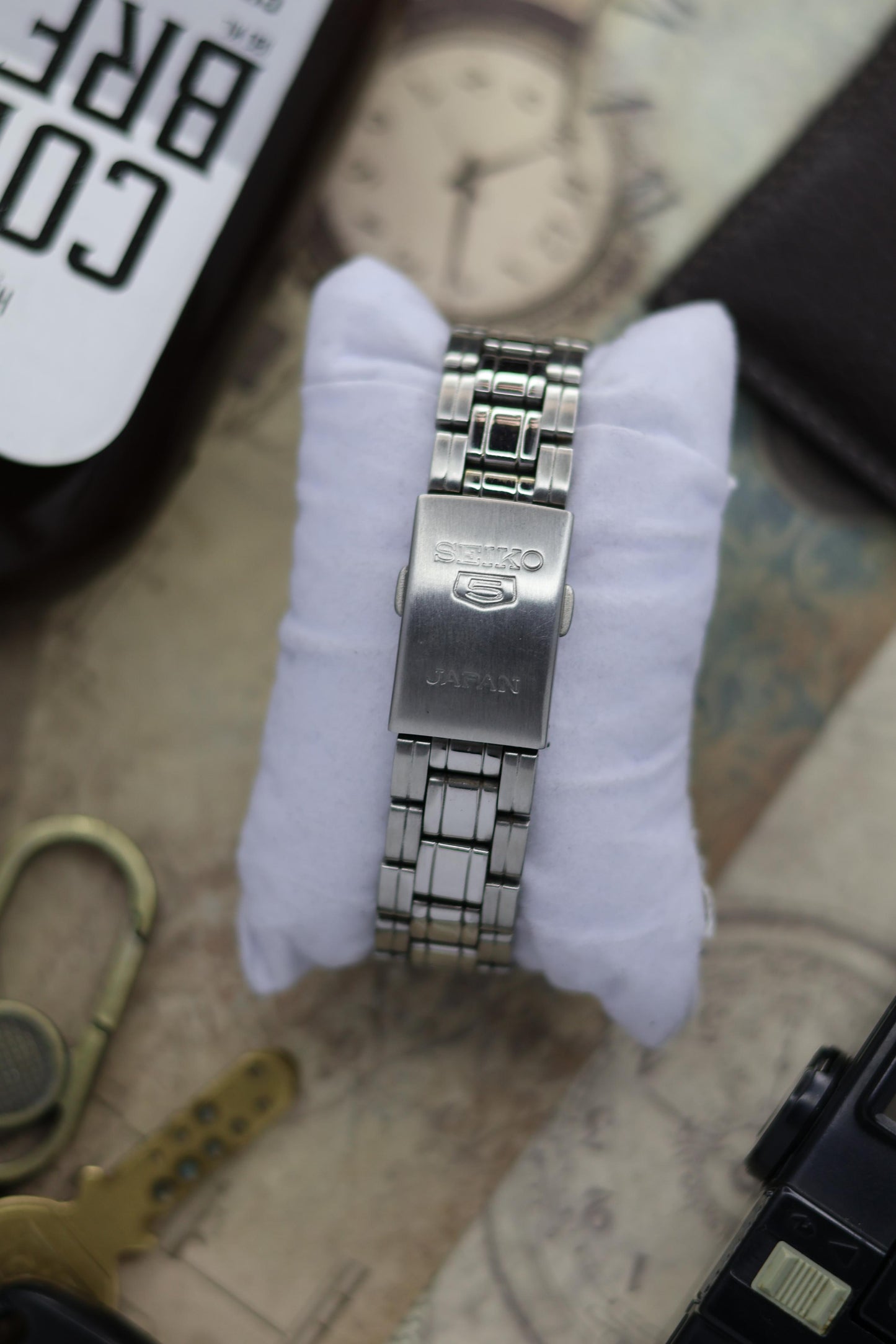 Seiko 5 Gold Motif Dial with Glass Back (Pre Owned)