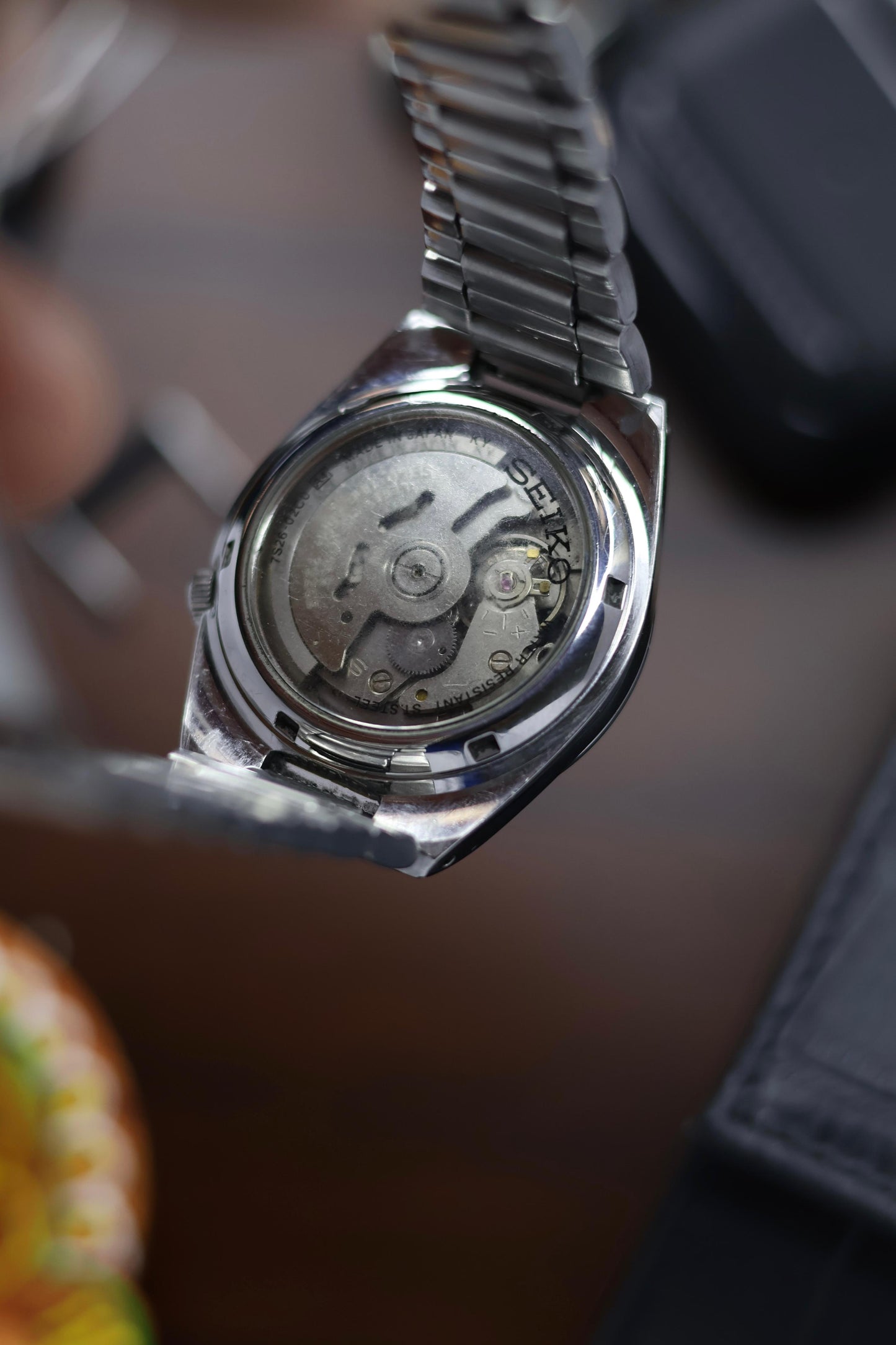 Seiko 5 Railway Time Black Dial with Glass Back (Pre Owned)