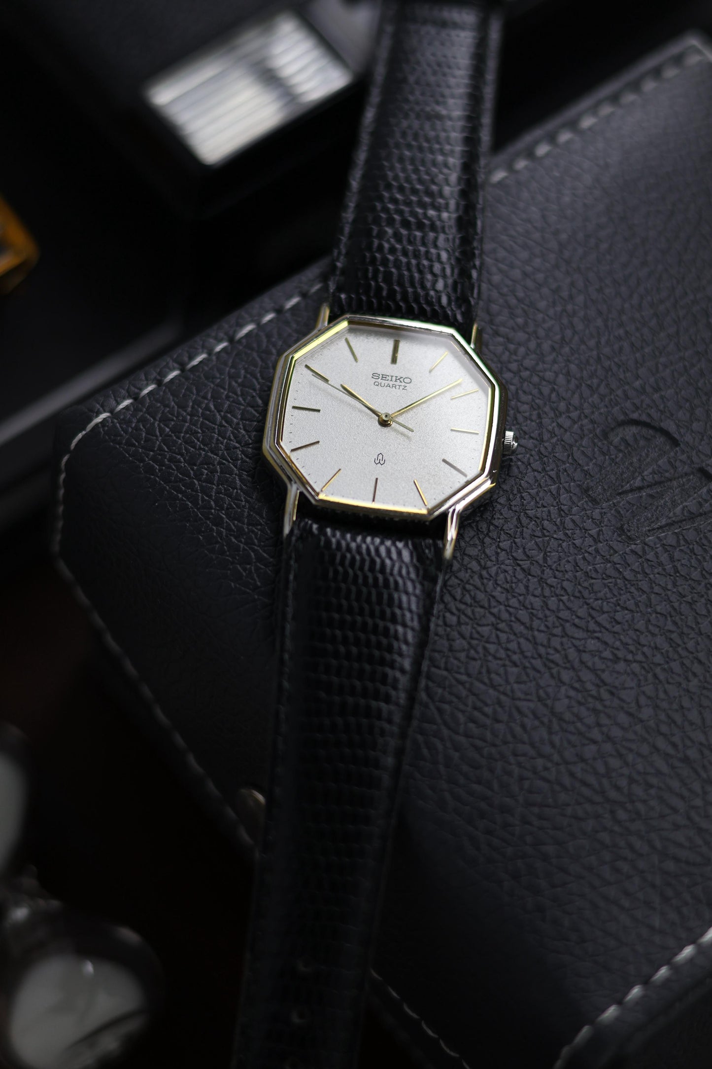 (JDM - Extremely Rare) 1982 Seiko Chariot Snowflake Dial with Palladium Plated Octagonal Case - Quartz Vintage Watch (Pre Owned) - SE426