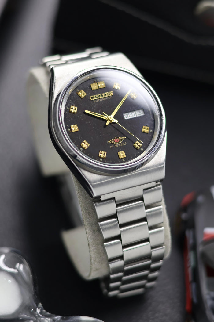 (Super Rare) Citizen Eagle 7 Black Dial - Automatic Vintage Watch (Pre Owned) - SE622