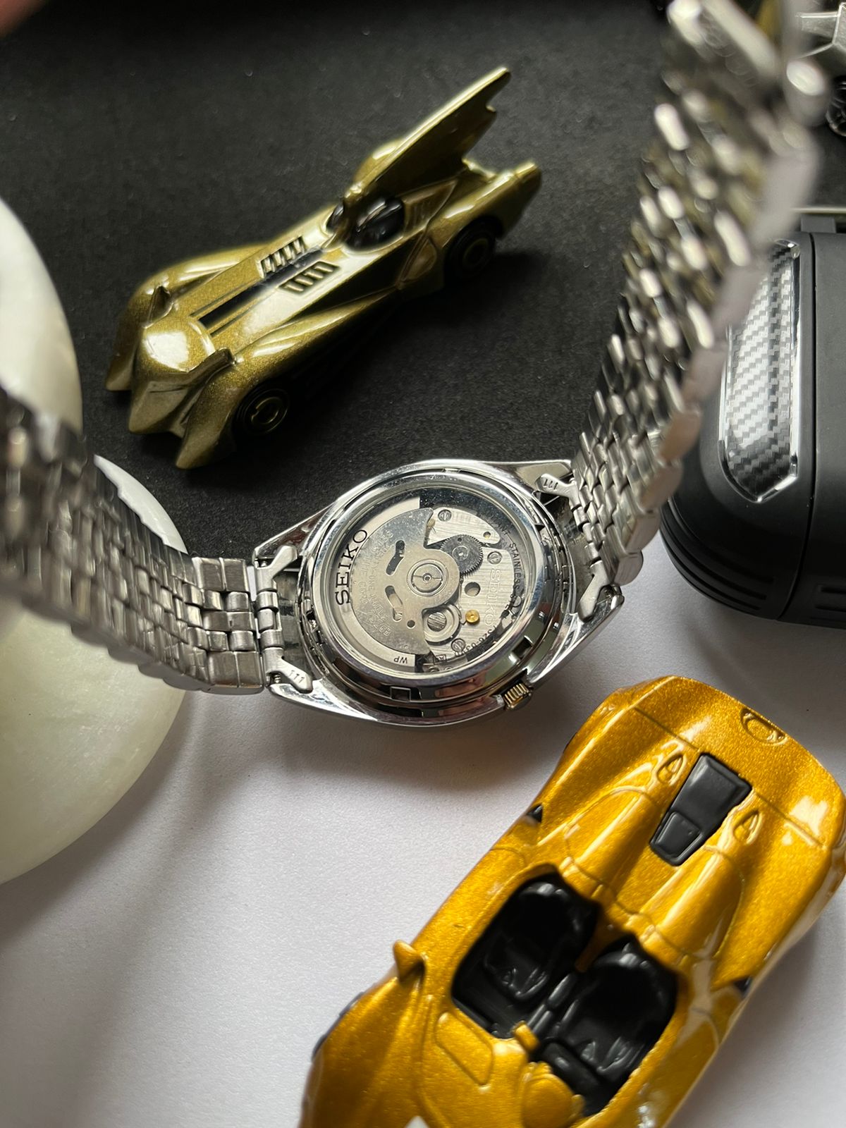 Seiko 5 White Dial with Glass Back (Pre Owned) - #W71