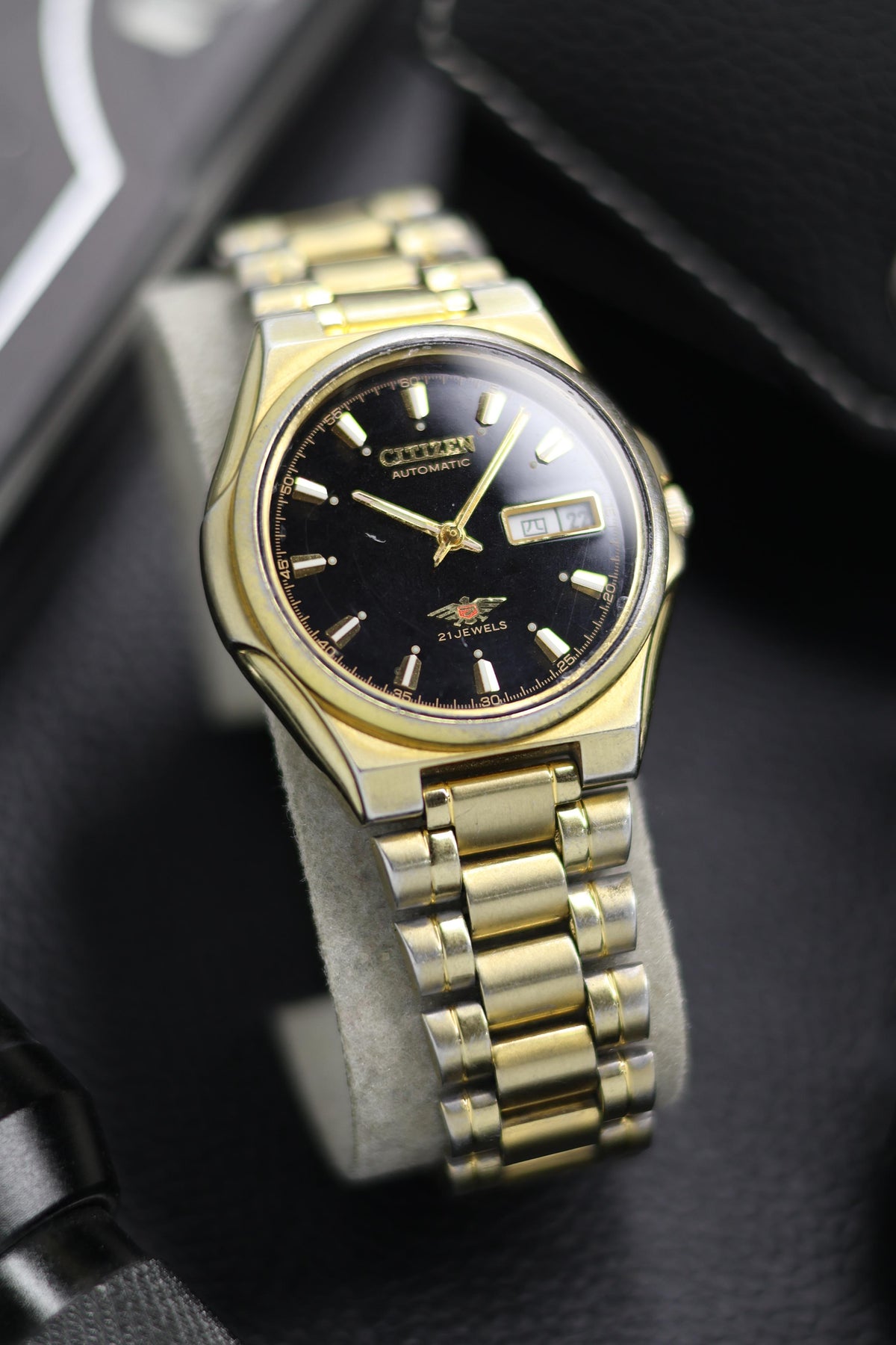 (Super Rare) Citizen Eagle 7 Black Lacquered Dial - Automatic Vintage Watch (Pre Owned) - SE669