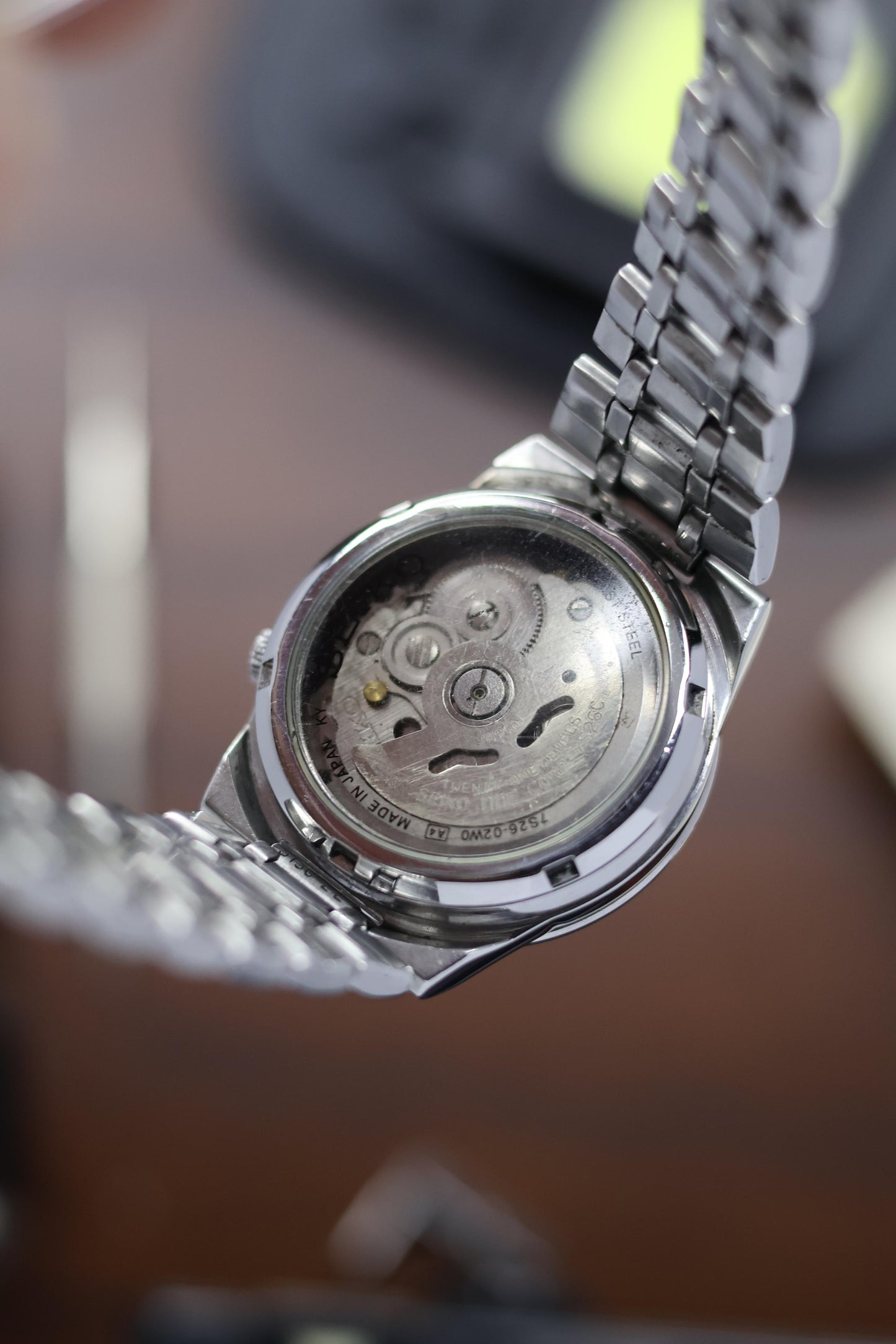 Seiko 5 White Motif Dial with Glass Back (Pre Owned)