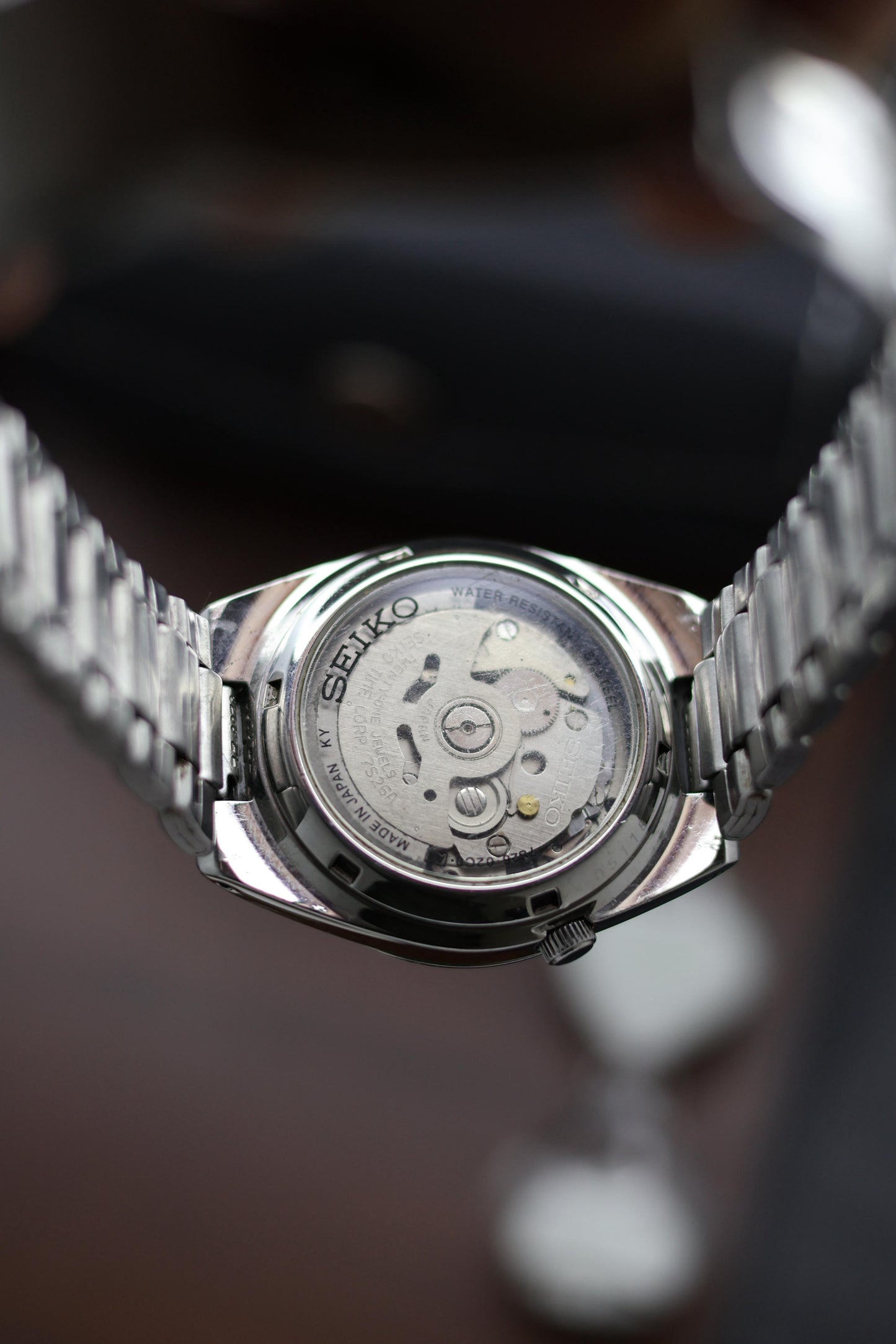 Seiko 5 Railway Time Black Dial with Glass Back - Automatic Vintage Watch (Pre Owned) - A353