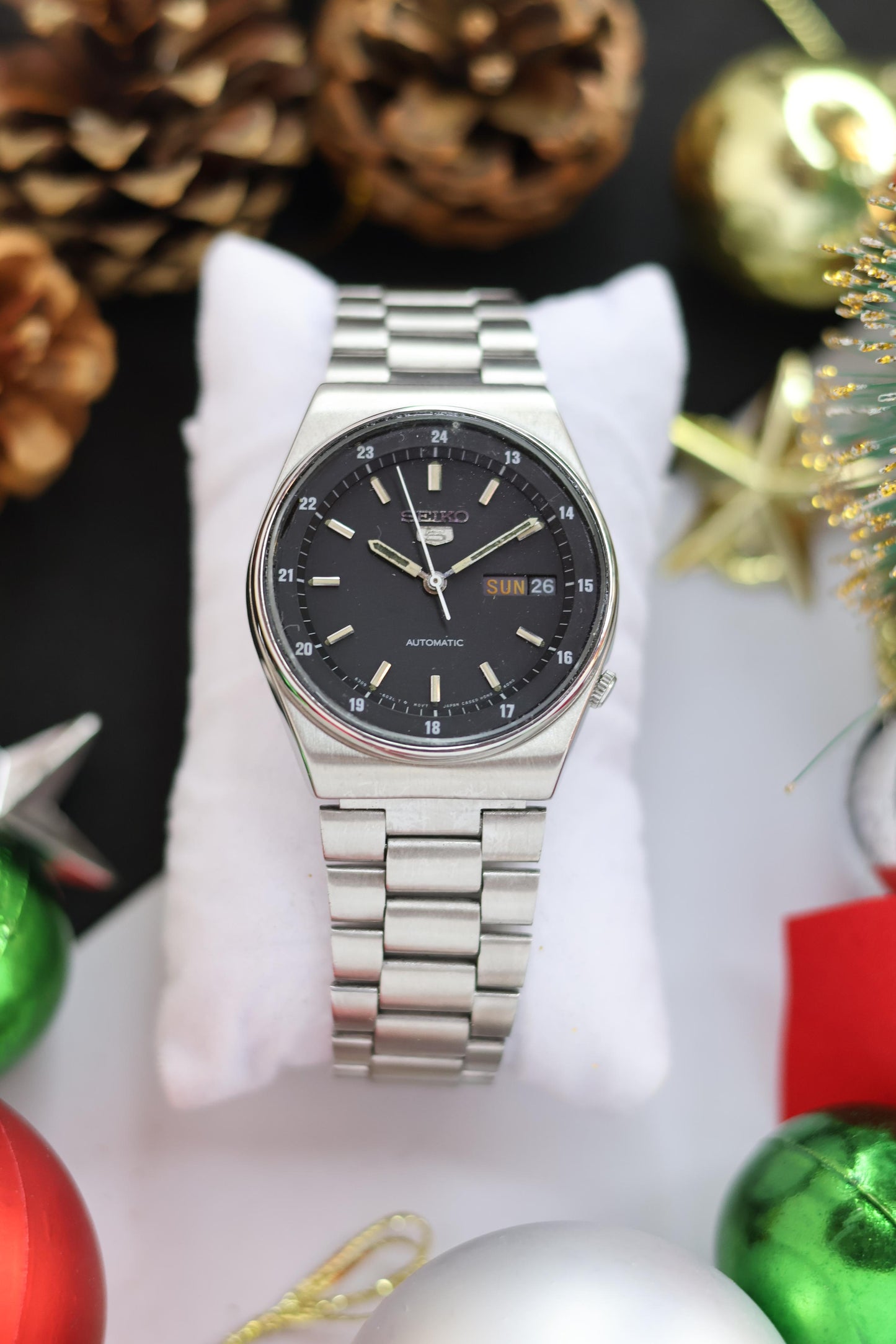 1981 Seiko 5 Railway Time Blue Dial - Automatic Watch (Pre Owned)