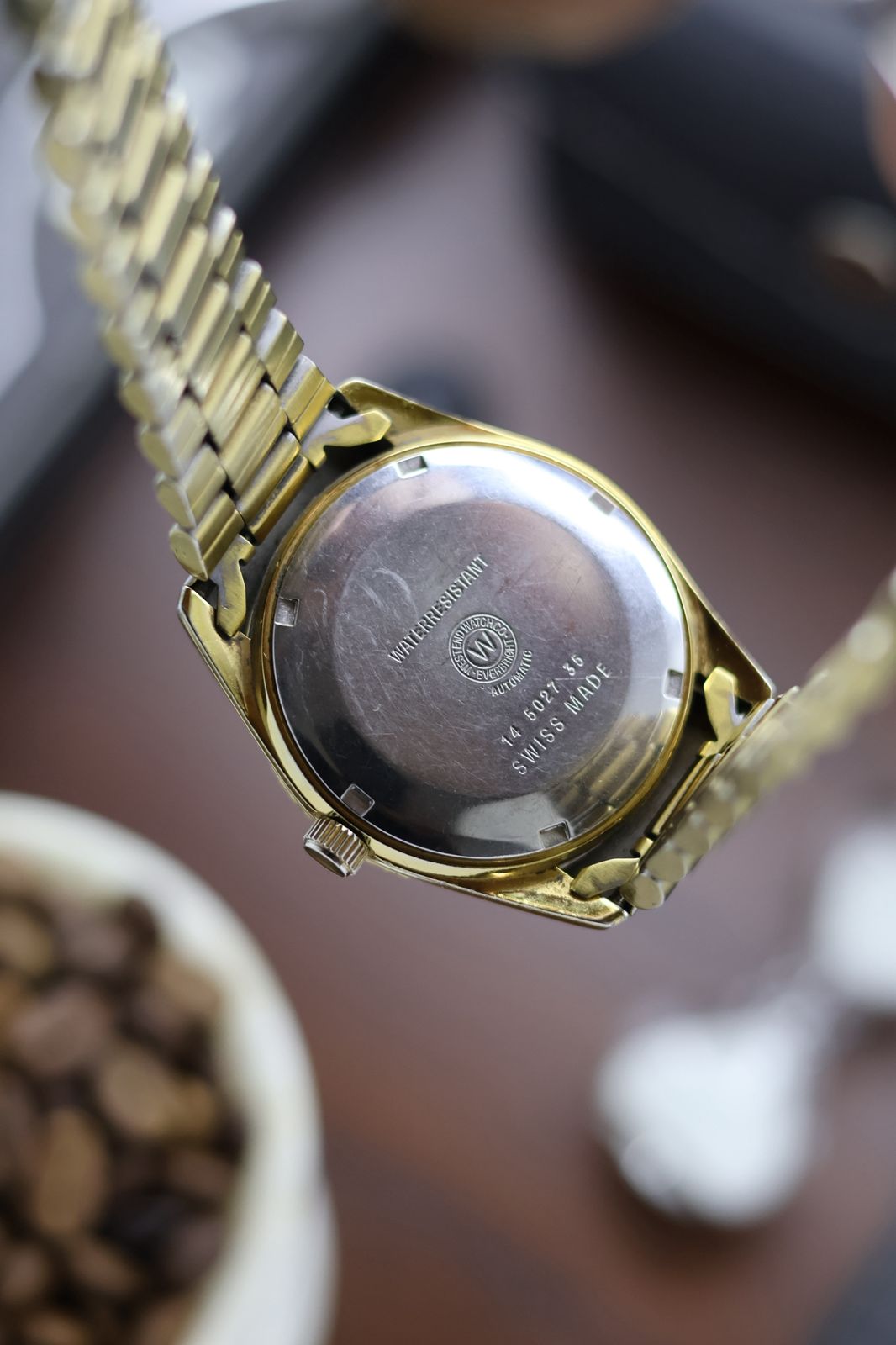 (Super Rare) West End Watch Co Sowar Prima Black Dial with Fluted Bezel & Presidential Bracelet - Automatic Vintage Watch (Pre Owned) - SE421