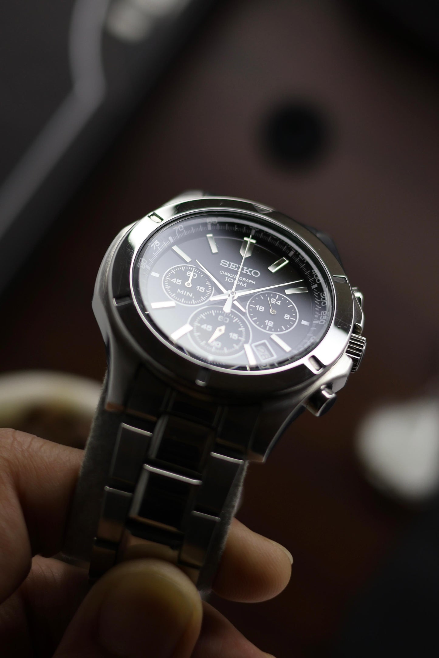 (Super Rare) Seiko Chronograph 100M Black Dial (Pre Owned) - A265