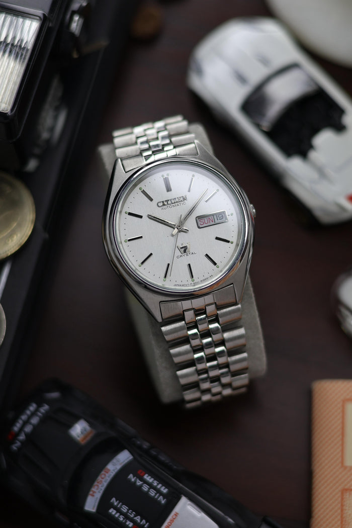 (Super Rare) Citizen Automatic Crystal 7 White Dial with Jubilee Bracelet - Automatic Vintage Watch (Pre Owned) - SE523
