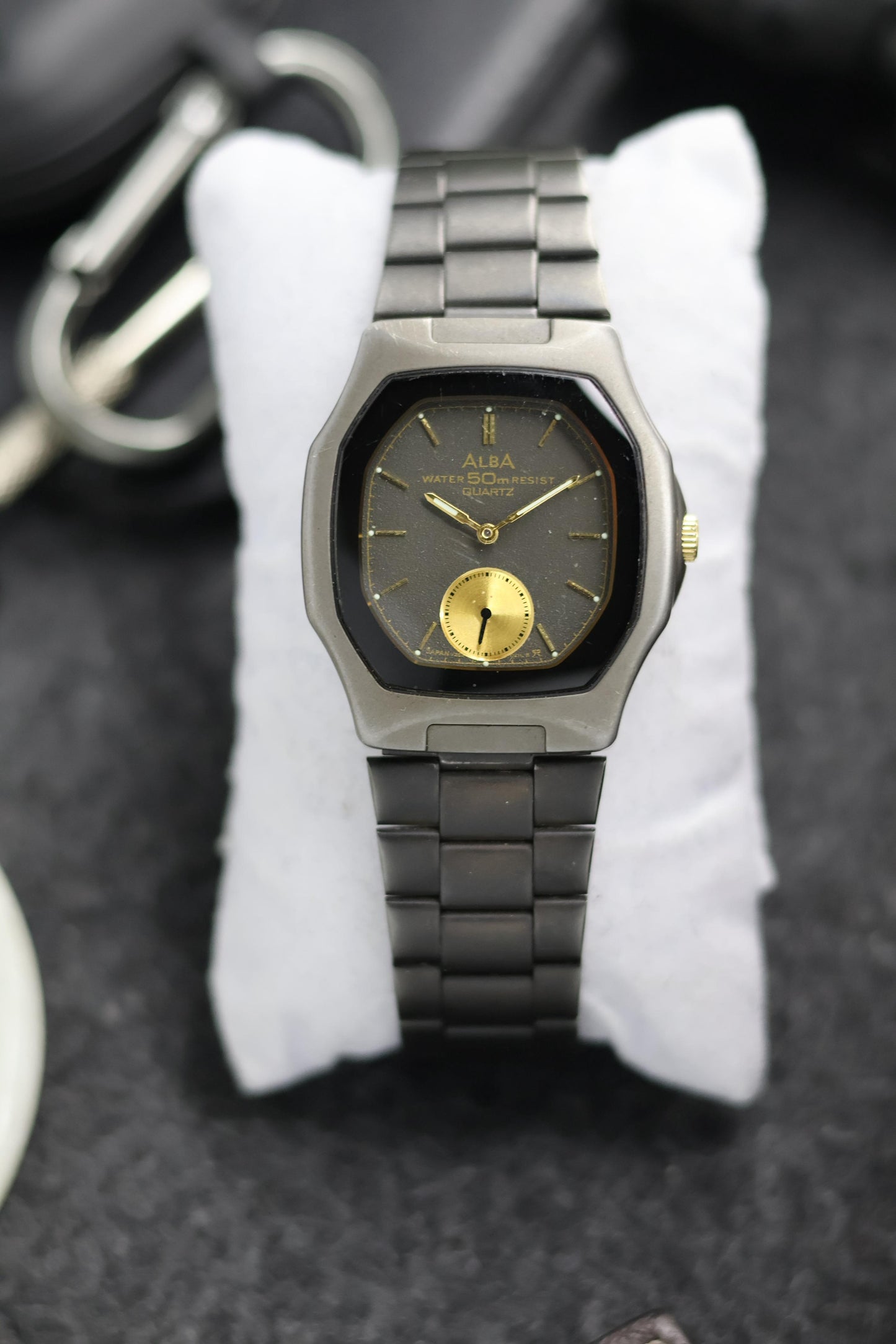 (JDM - Extremely Rare) Seiko ABA 50MWR Black Dial with Small Seconds - Quartz Vintage Watch (Pre Owned) - A343