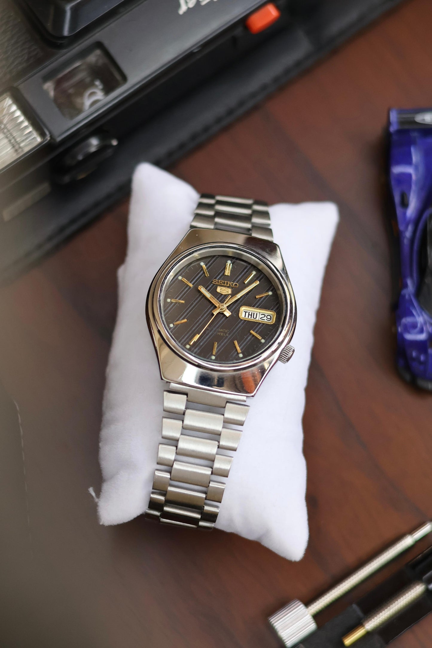 Seiko 5 Patterned Blue Dial (Pre Owned)