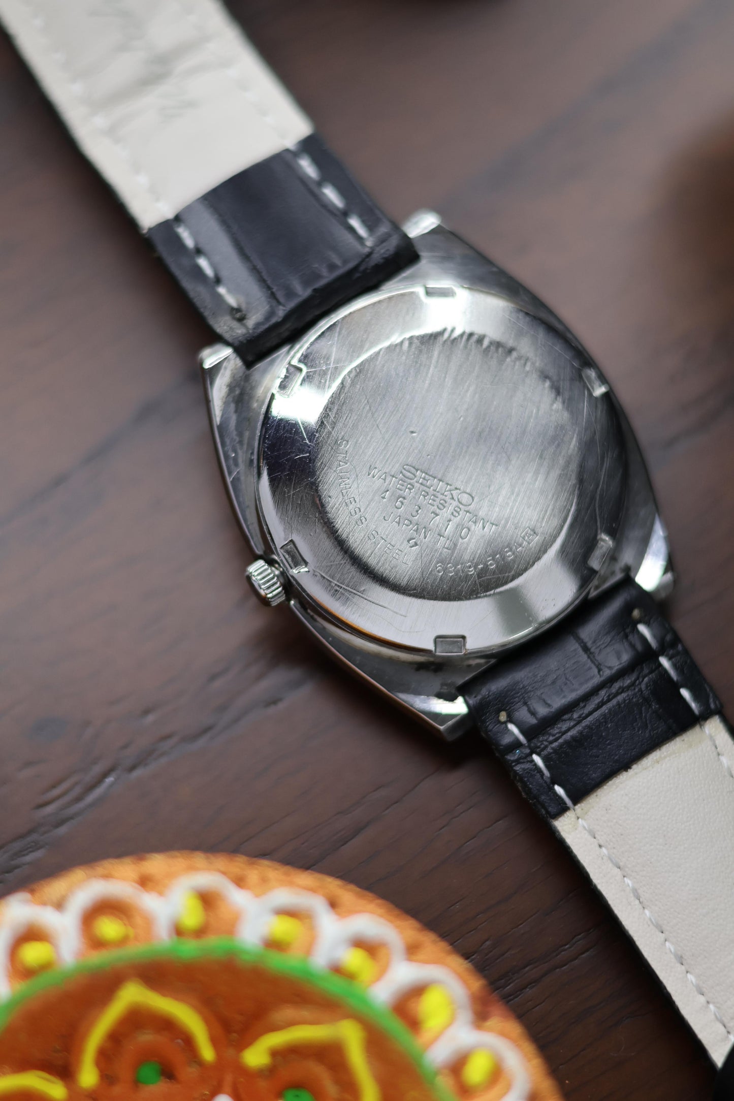 (Super Rare) 1984 Seiko 5 Silver TV Dial with Gold Border (Pre Owned)