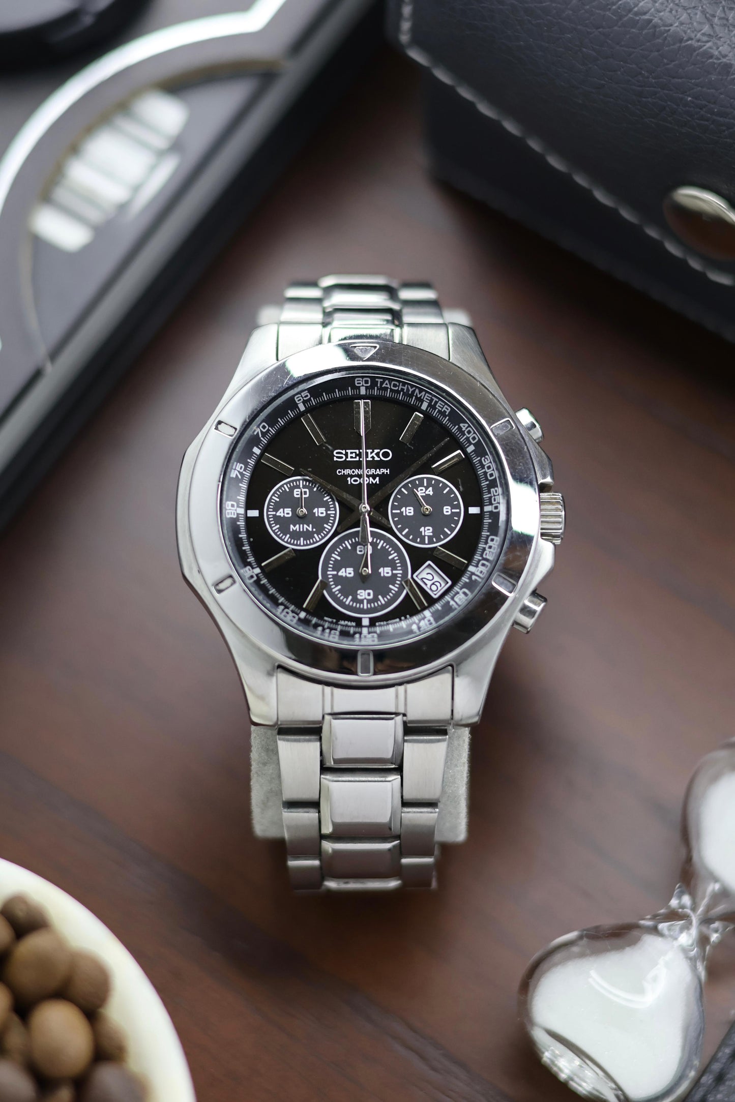 (Super Rare) Seiko Chronograph 100M Black Dial (Pre Owned) - A265