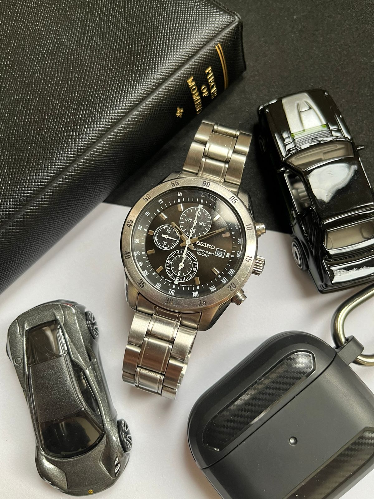 Seiko Chronograph 100m Black Dial (Pre Owned)