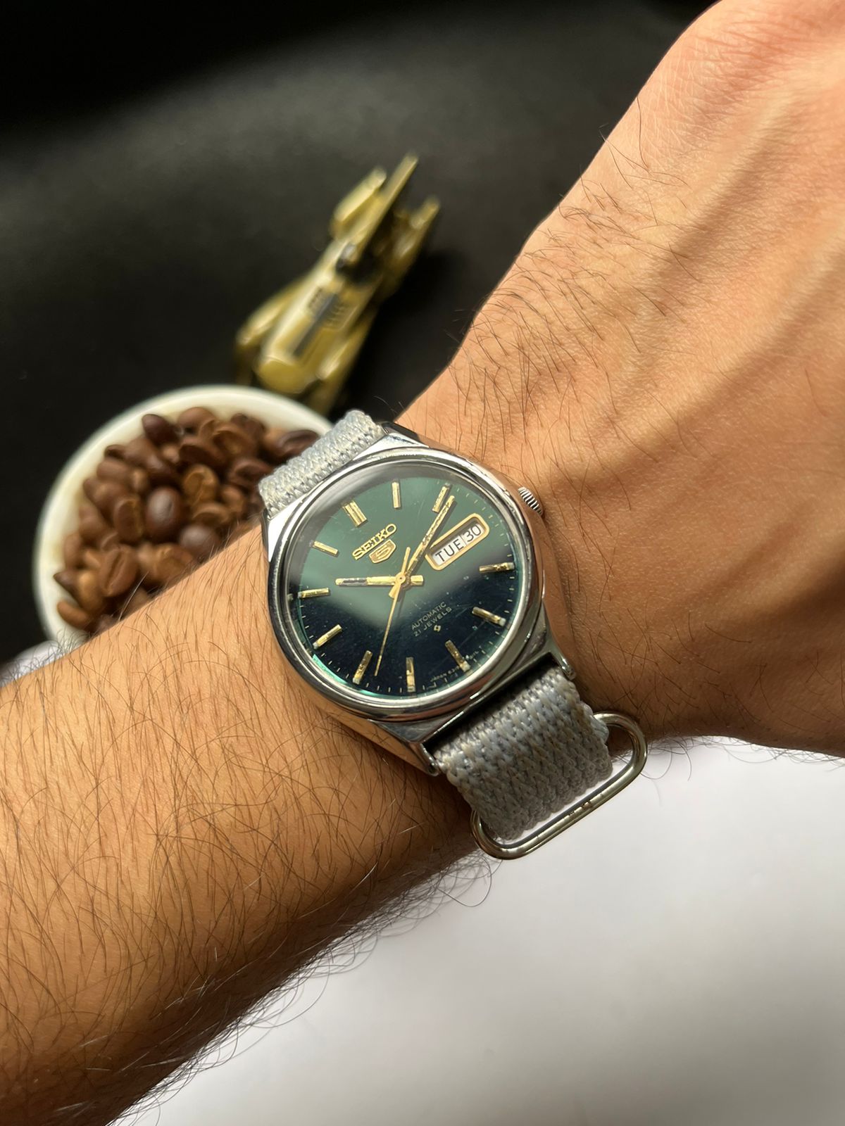 (Super Rare) 1978 Seiko 5 Green Lacquered Dial (Pre Owned) - #W65