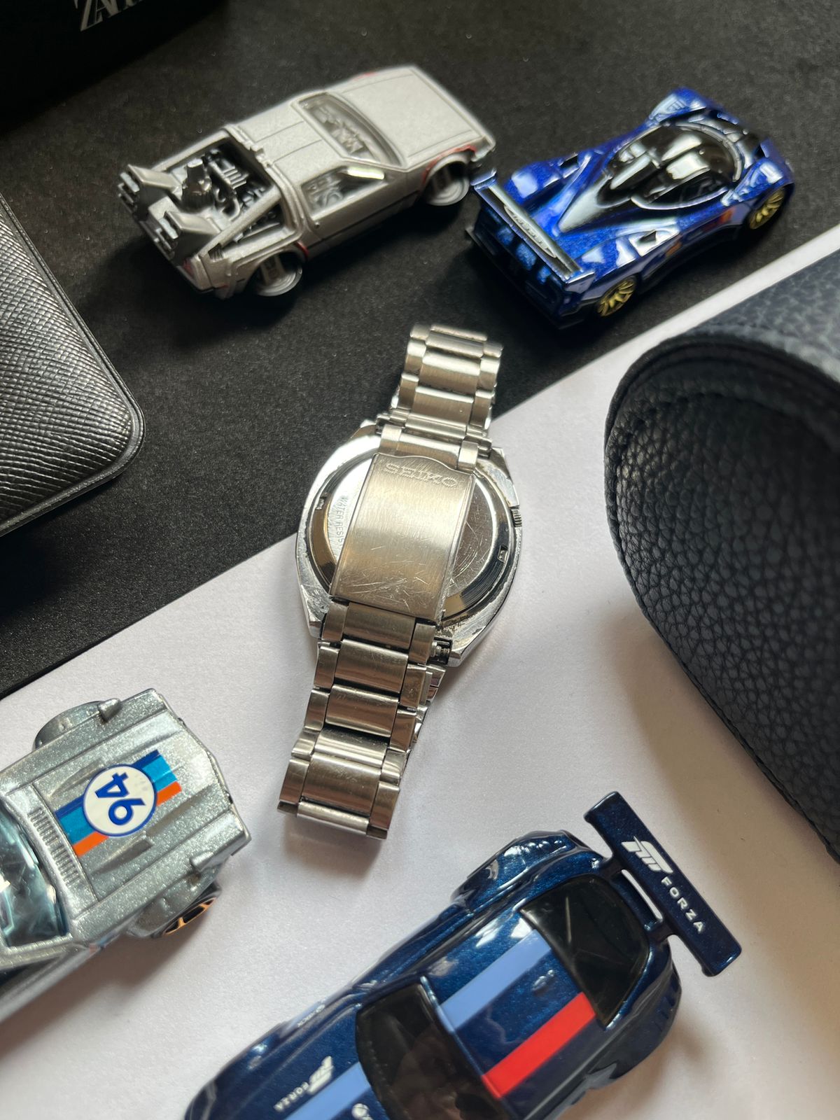 (Super Rare) Seiko 5 Railway Time Navy Blue Rectangular Dial (Pre Owned)
