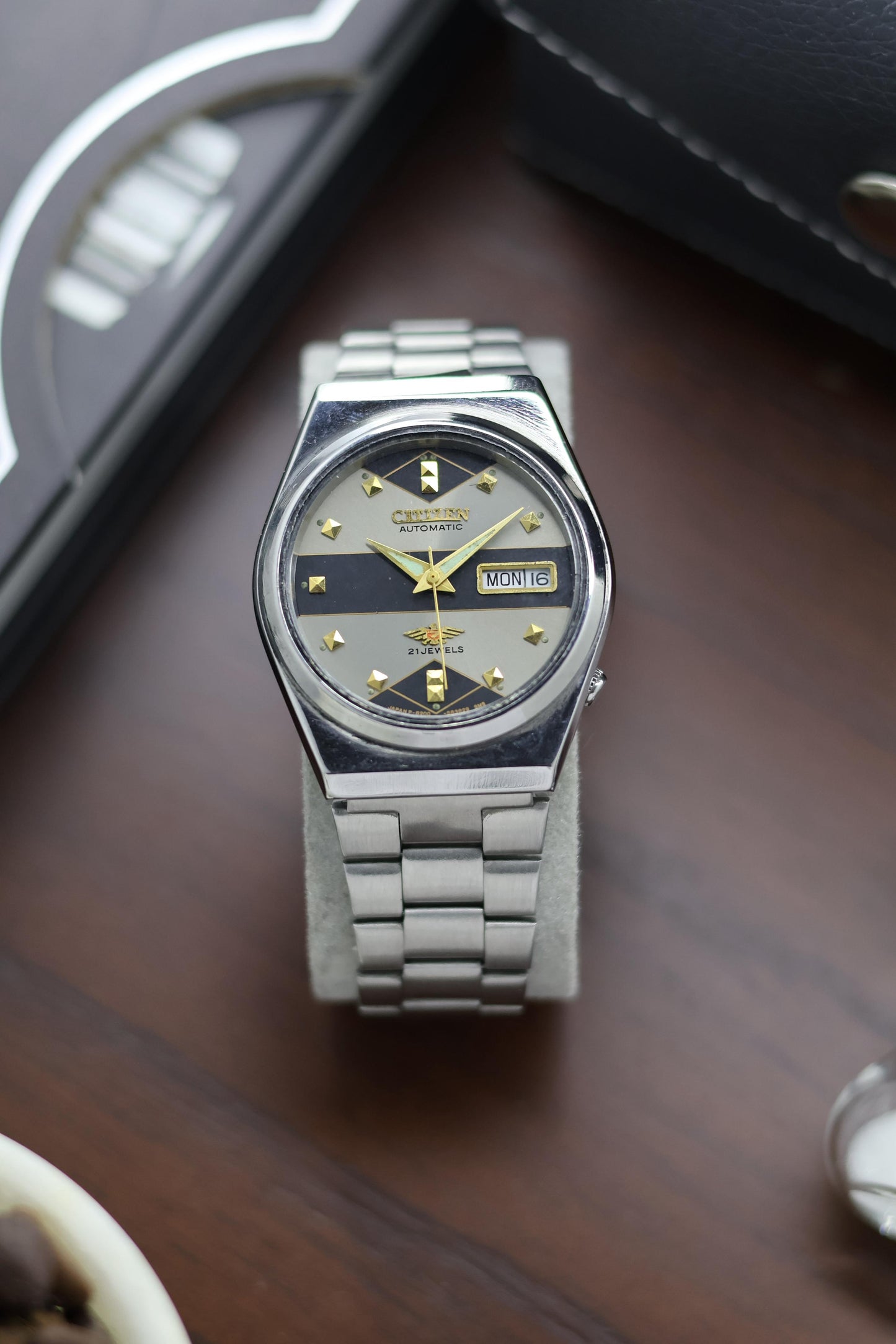 Citizen Eagle 7 Grey Motif Dial - Automatic Vintage Watch (Pre Owned) - A395