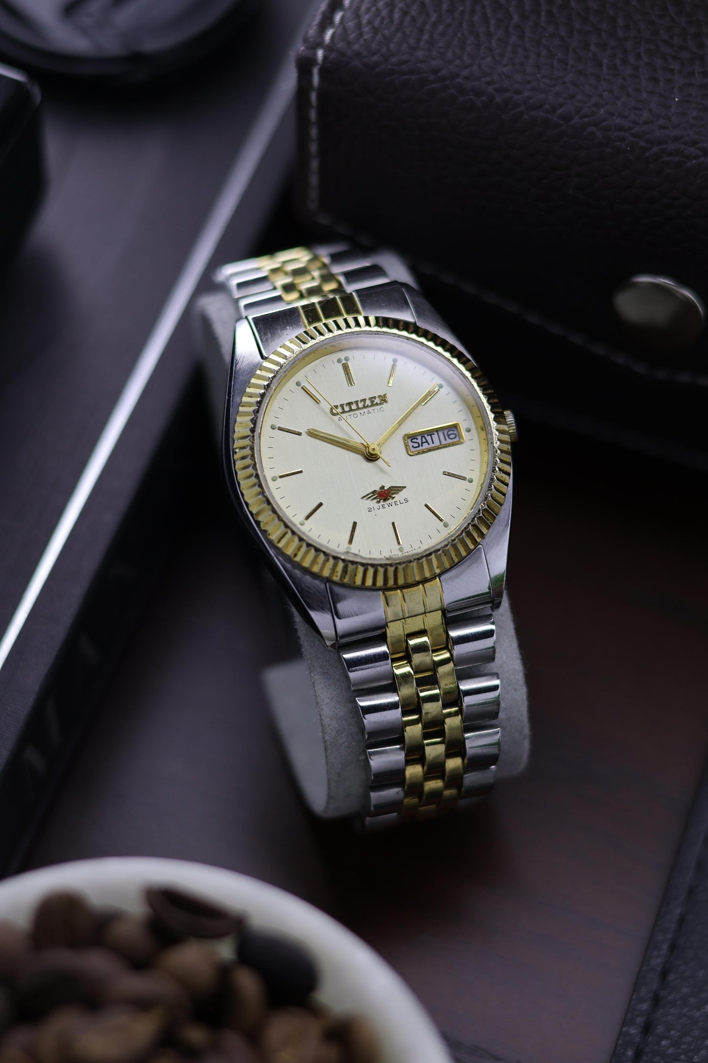 (Super Rare) Citizen Eagle 7 Two Tone Champagne Dial with Fluted Bezel - Automatic Vintage Watch (Pre Owned) - A219