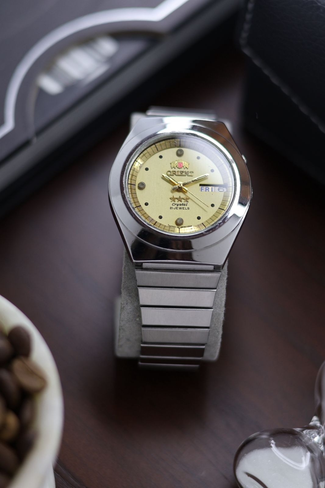 (Super Rare) Orient Tri-Star Crystal Champagne Dial - Automatic Vintage Watch (Pre Owned) - SE440
