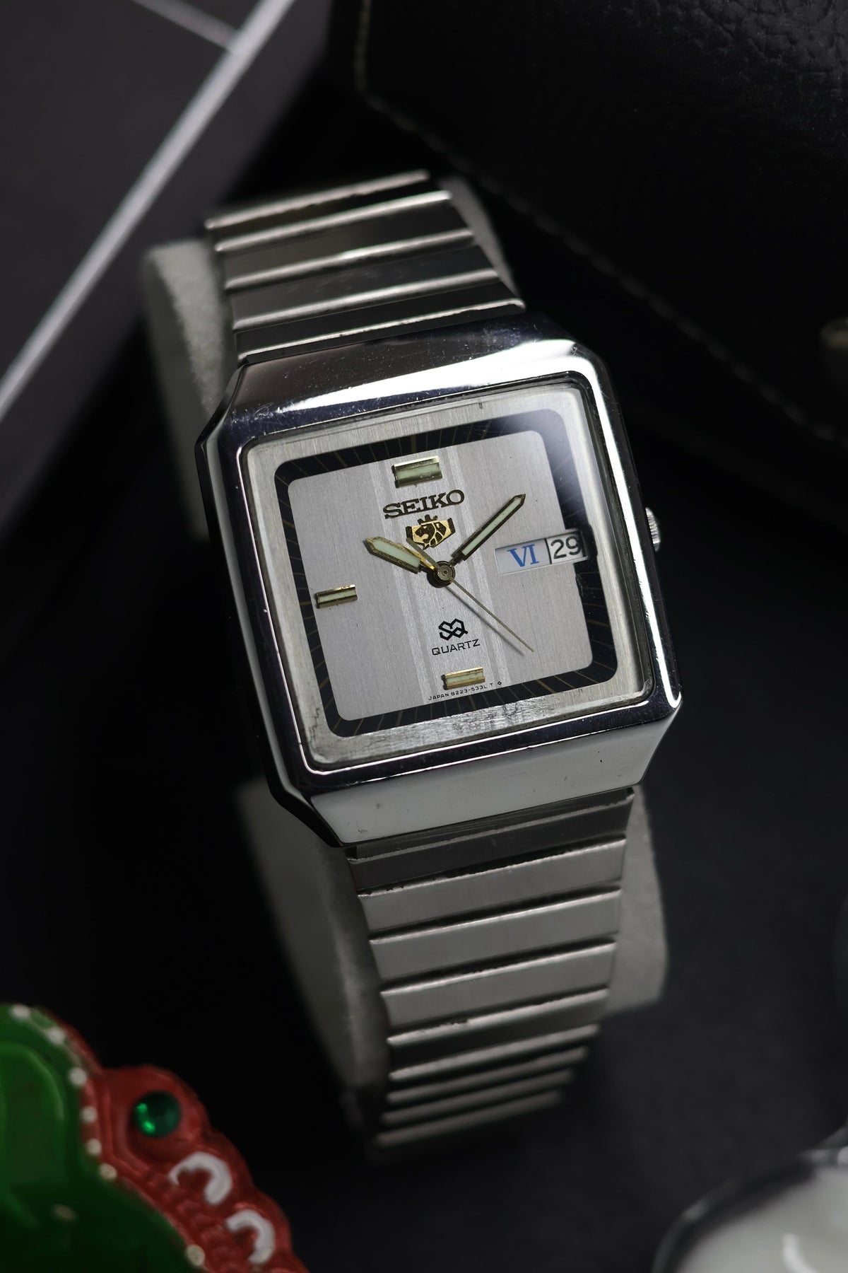 (JDM - ULTRA Rare) 1981 Seiko ‘100th Anniversary’ Silver TV Dial with Lion Emblem - Japanese Vintage Watch (Pre Owned) - SE878