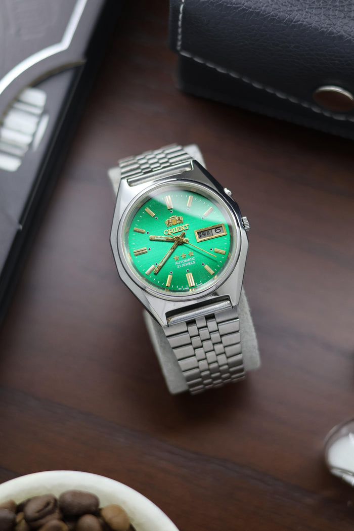 (Extremely Rare) Orient Tri-Star Crystal Green Dial - Automatic Vintage Watch (Pre Owned) - A391