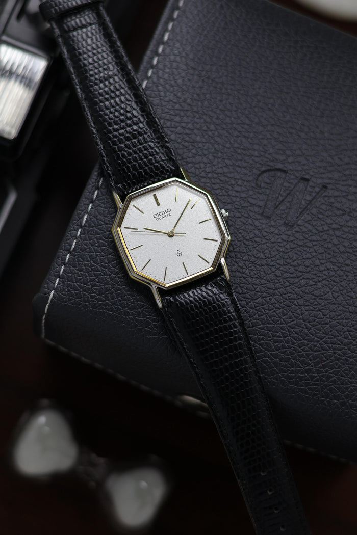 (JDM - Extremely Rare) 1982 Seiko Chariot Snowflake Dial with Palladium Plated Octagonal Case - Quartz Vintage Watch (Pre Owned) - A426