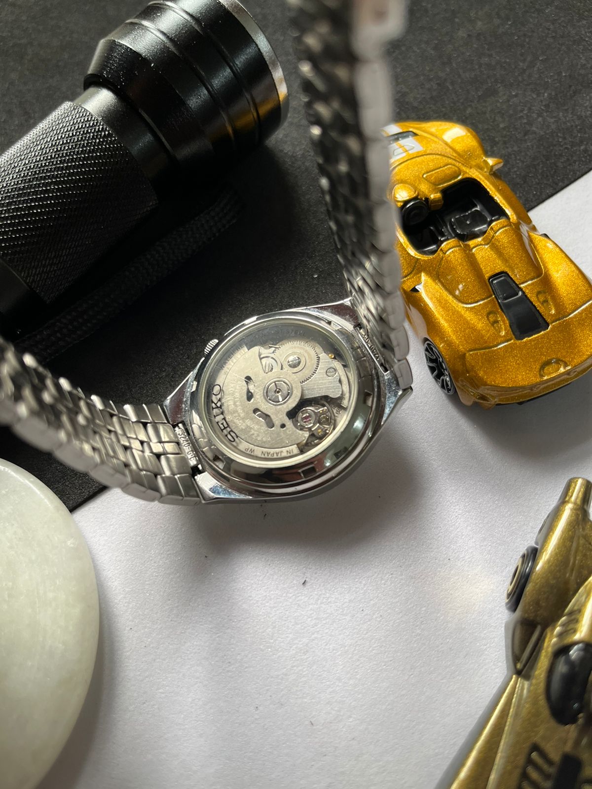 Seiko 5 Gold Dial with Glass Back (Pre Owned)