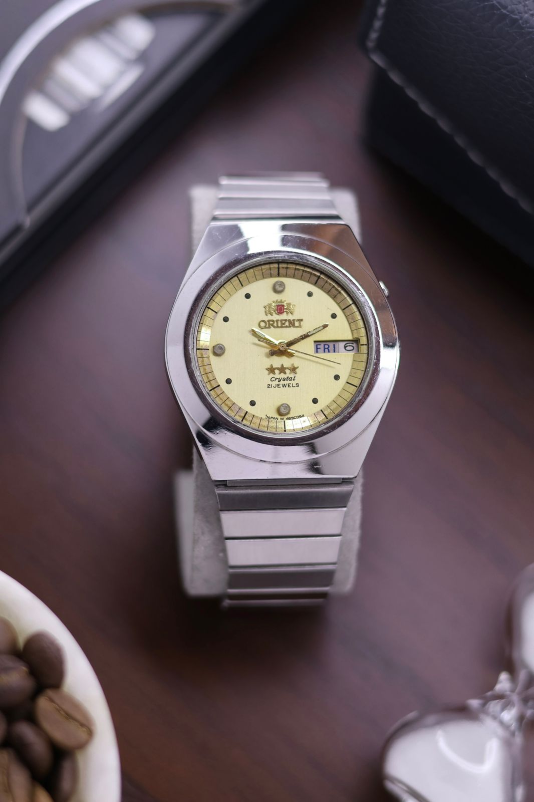 (Super Rare) Orient Tri-Star Crystal Champagne Dial - Automatic Vintage Watch (Pre Owned) - SE440