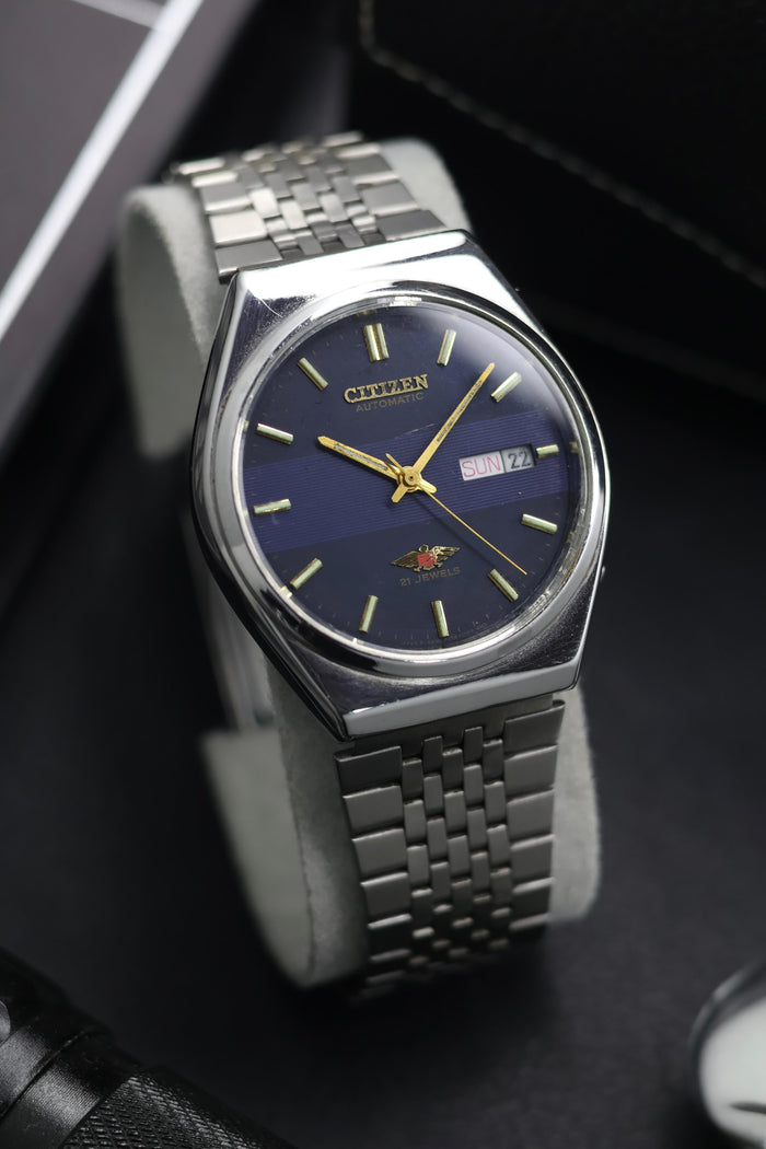 (Super Rare) Citizen Eagle 7 Blue Motif Dial - Automatic Vintage Watch (Pre Owned) - SE856