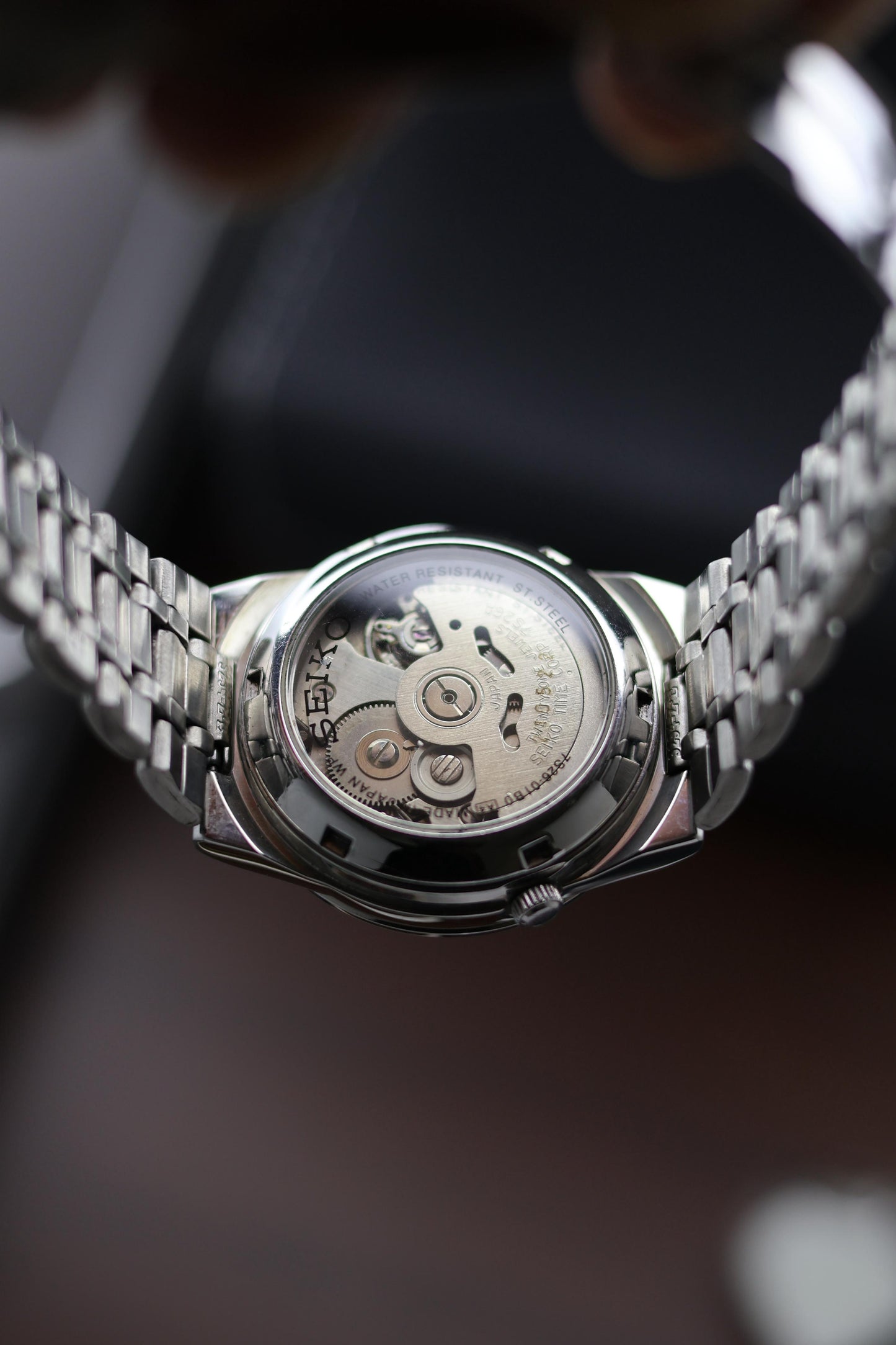 (Super Rare) Seiko 5 Silver Guilloche Dial with Glass Back - Automatic Vintage Watch (Pre Owned) - A153