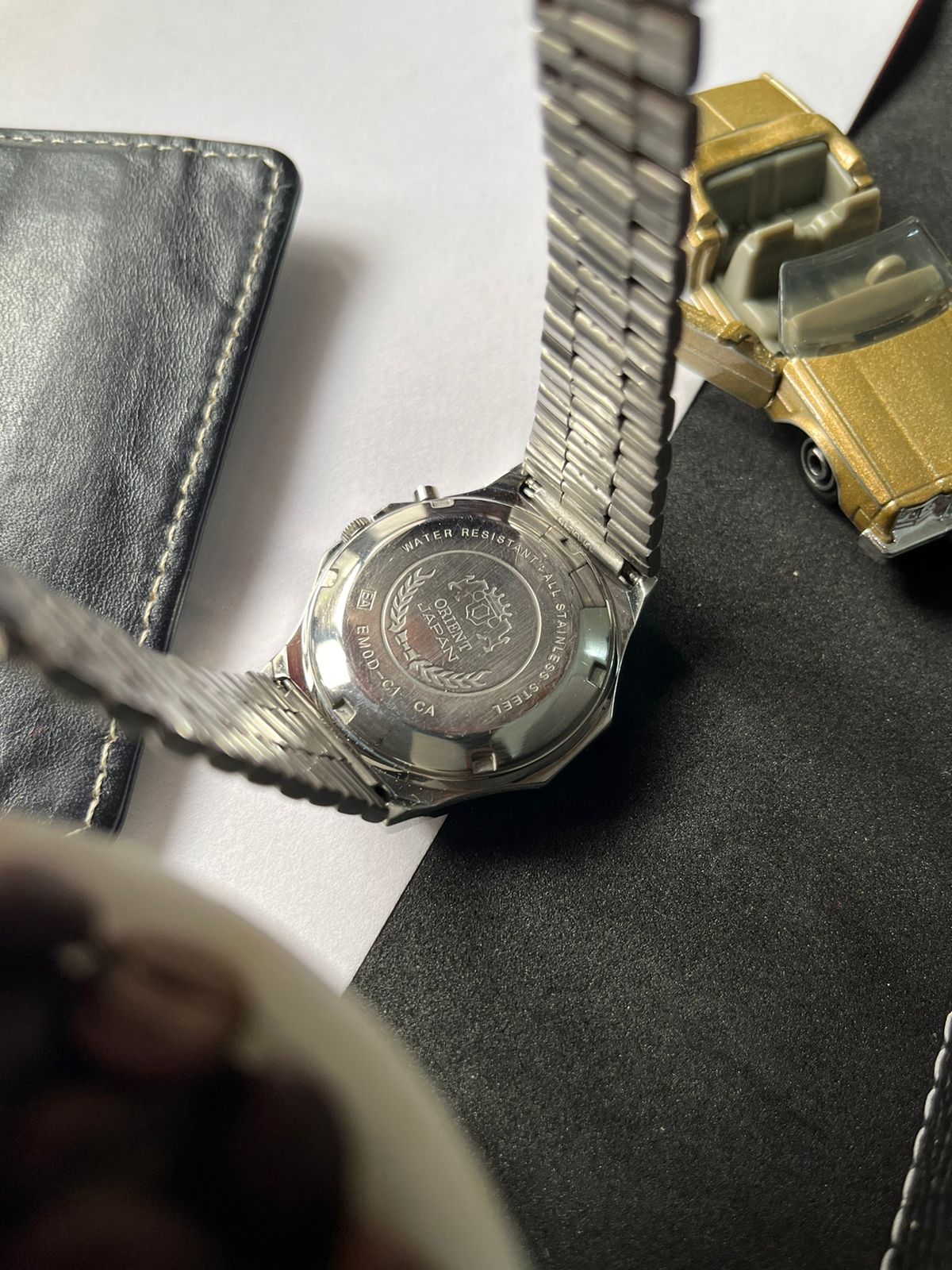 Orient Octagonal Case Tri-star Crystal Champagne Dial (Pre-owned)