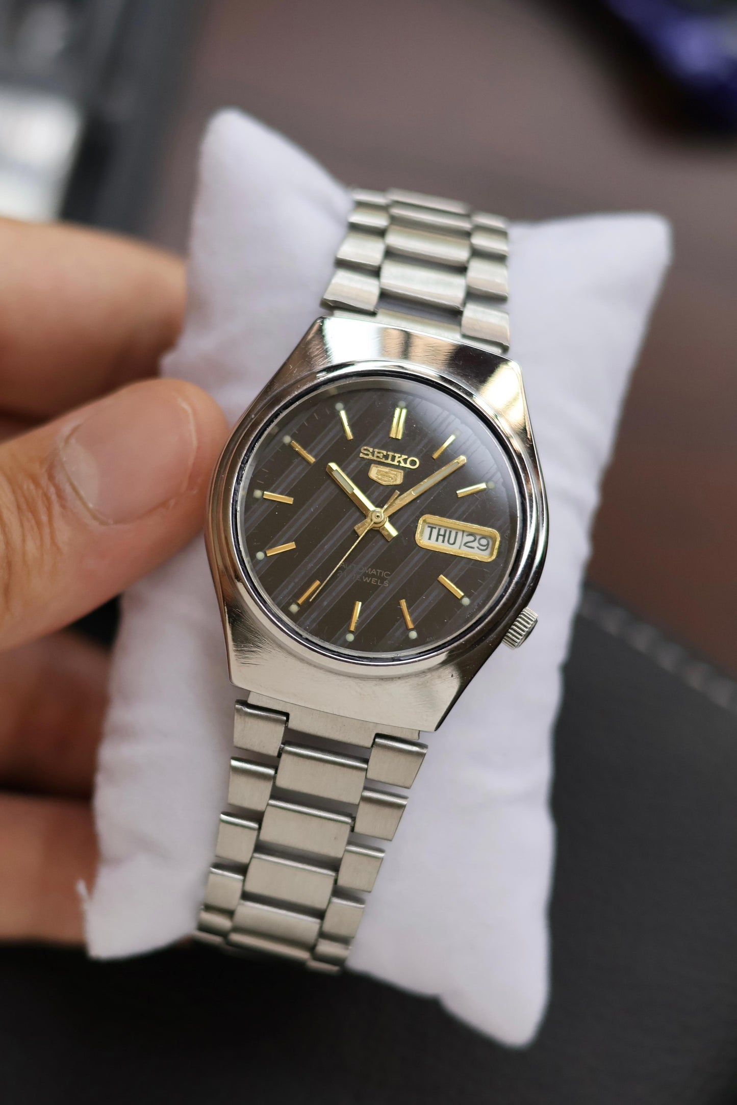 Seiko 5 Patterned Blue Dial (Pre Owned)