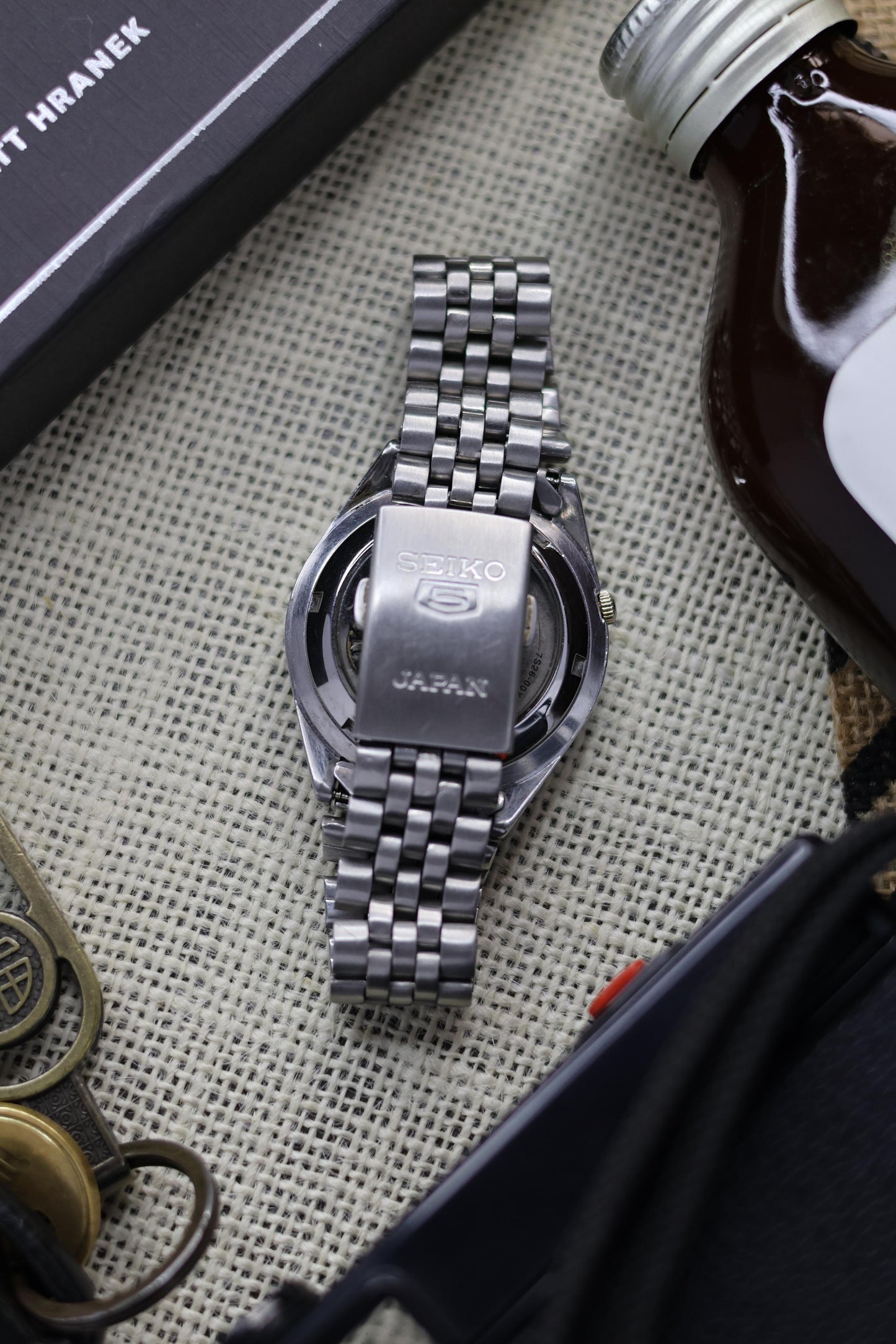 Seiko 5 Gold Dial with Glass Back (Pre Owned)