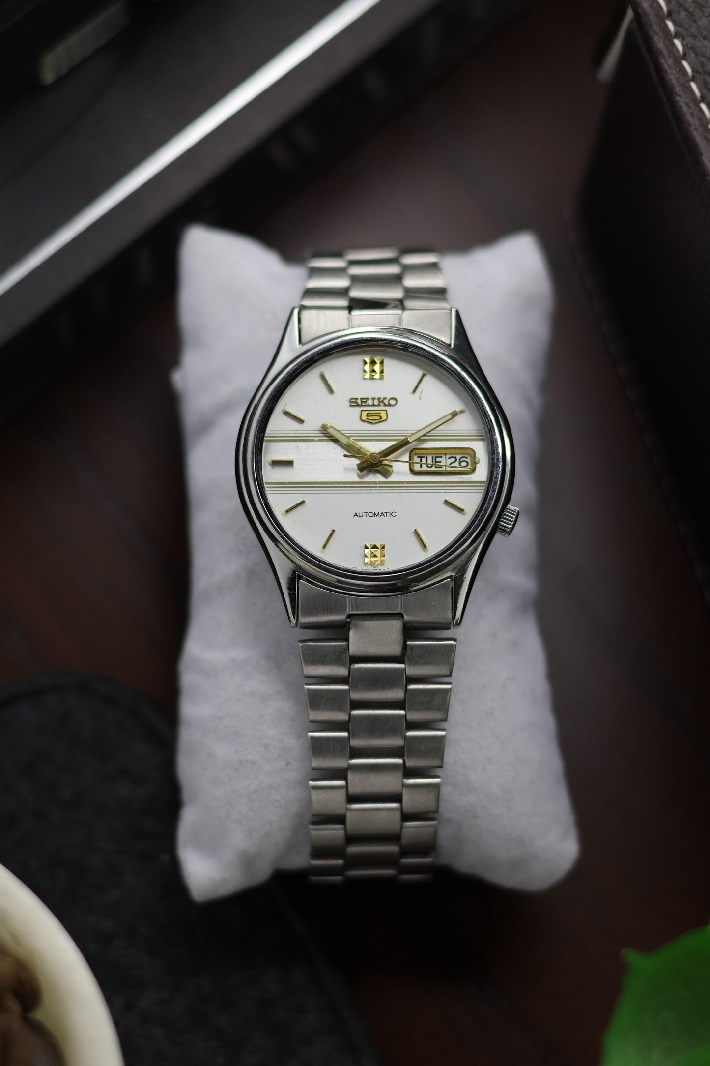 1999 Seiko 5 White Motif Dial - Automatic Vintage Watch (Pre Owned)