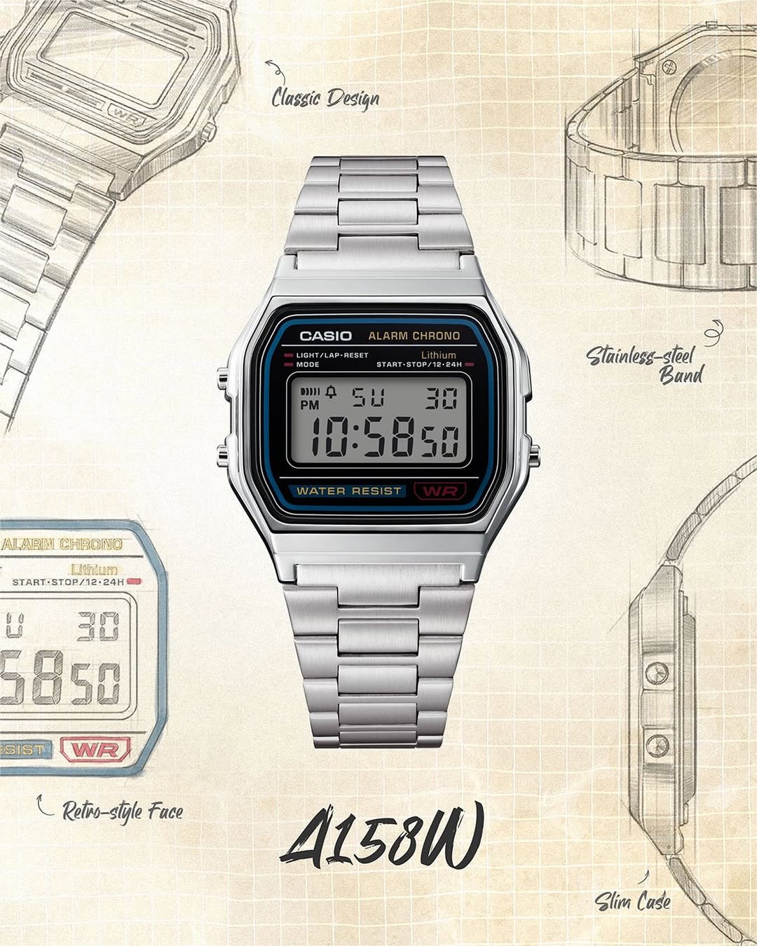 CASIO A158WA-1 - D011