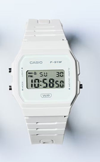 CASIO F-91WB-7A - D372 - White
