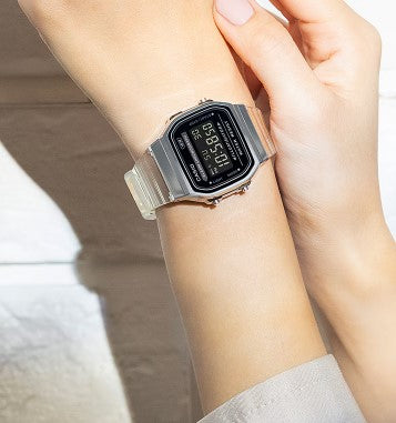 CASIO A168XES-1BDF - D306 - with JELLY BAND