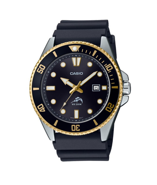 CASIO DURO with Marlin Logo - MDV106G-1AV (Imported) - Black & Gold