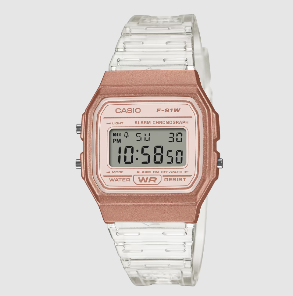 Casio Rose Gold Digital Resin Watch - D428