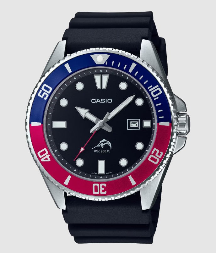 CASIO DURO with Marlin - MDV106B-1A2V (Imported) - Red & Blue (PEPSI)