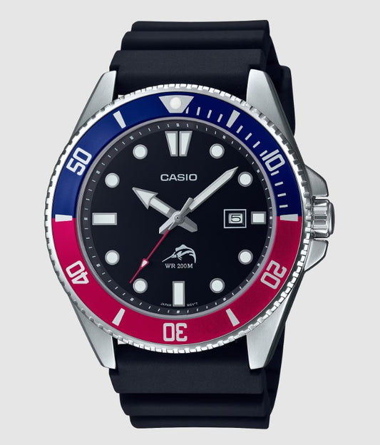 CASIO DURO with Marlin - MDV106B-1A2V (Imported) - Red & Blue (PEPSI)
