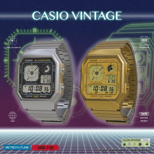 CASIO A130WE-1ADF - D388