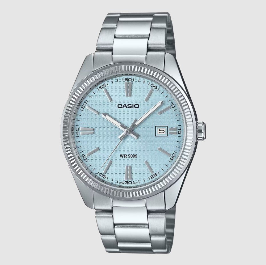 CASIO MTP-1302PE-2AVEF - A2394 - ICE BLUE WAFFLE DIAL