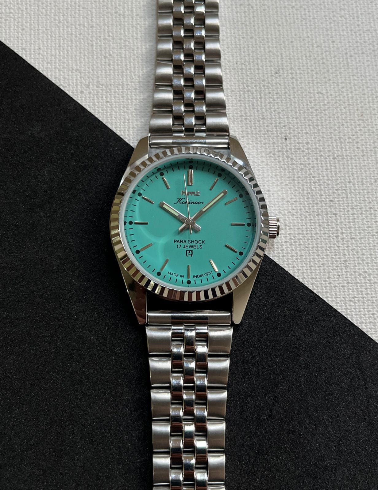 Fluted HMT Kohinoor TIFFANY BLUE watchtopia.in